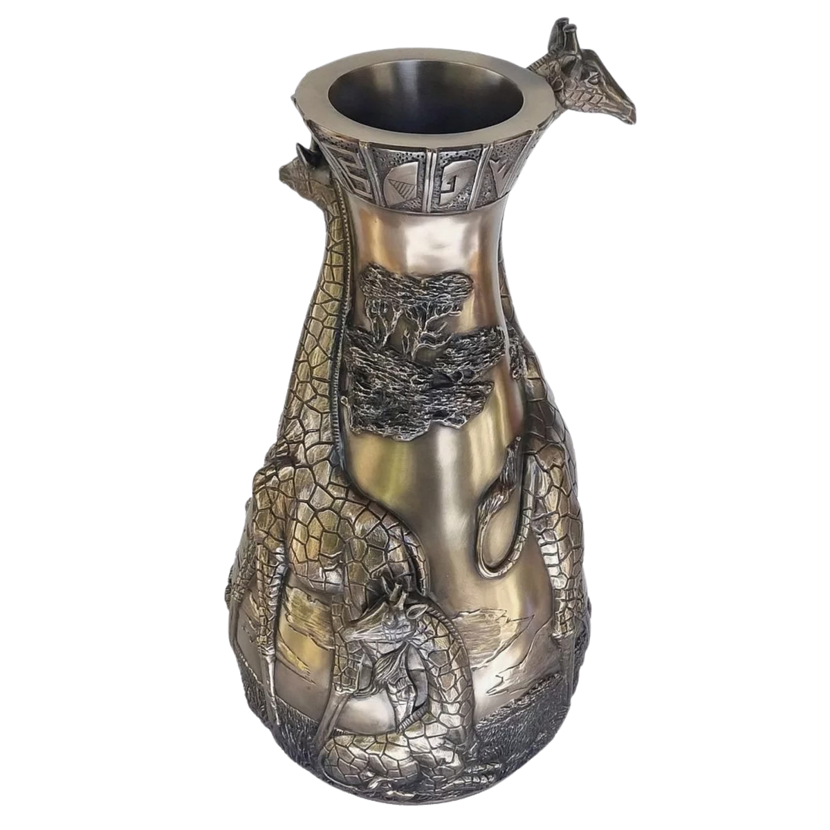 Giraffe Bronze Vase