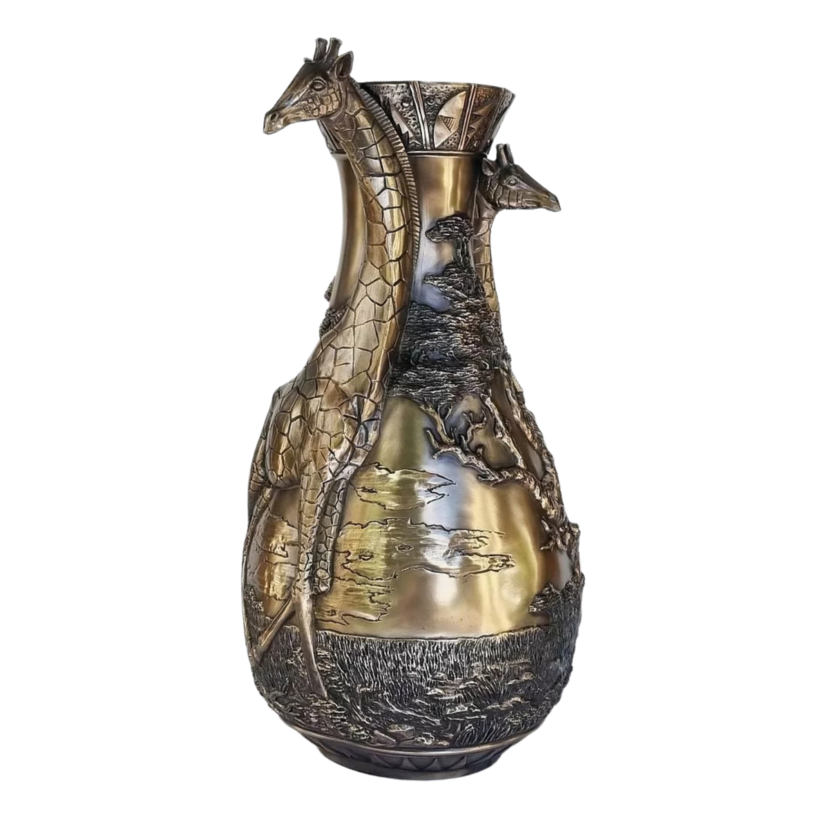 Giraffe Bronze Vase