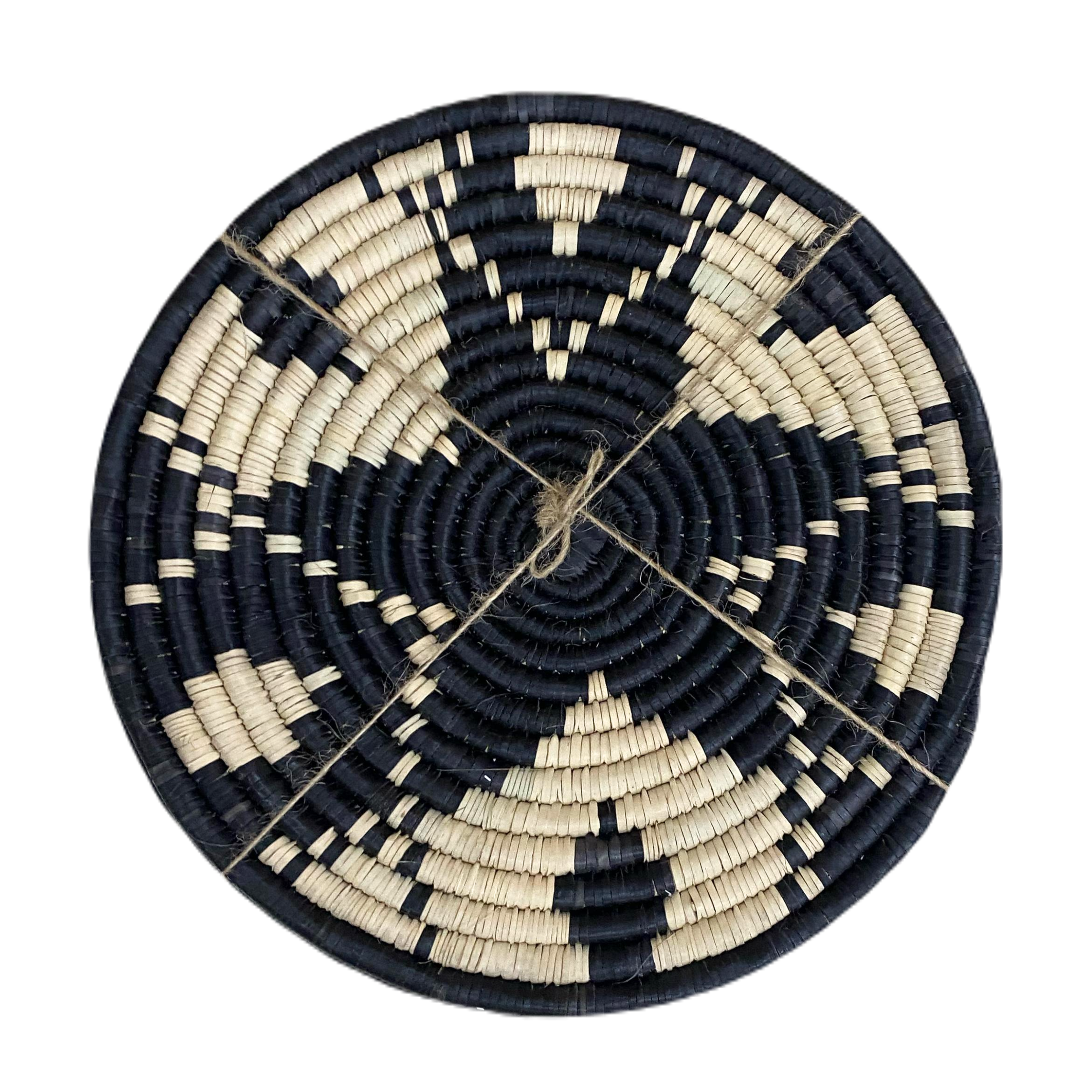 Hand Woven Ilala Palm Placemats (Black - 4 Pack)