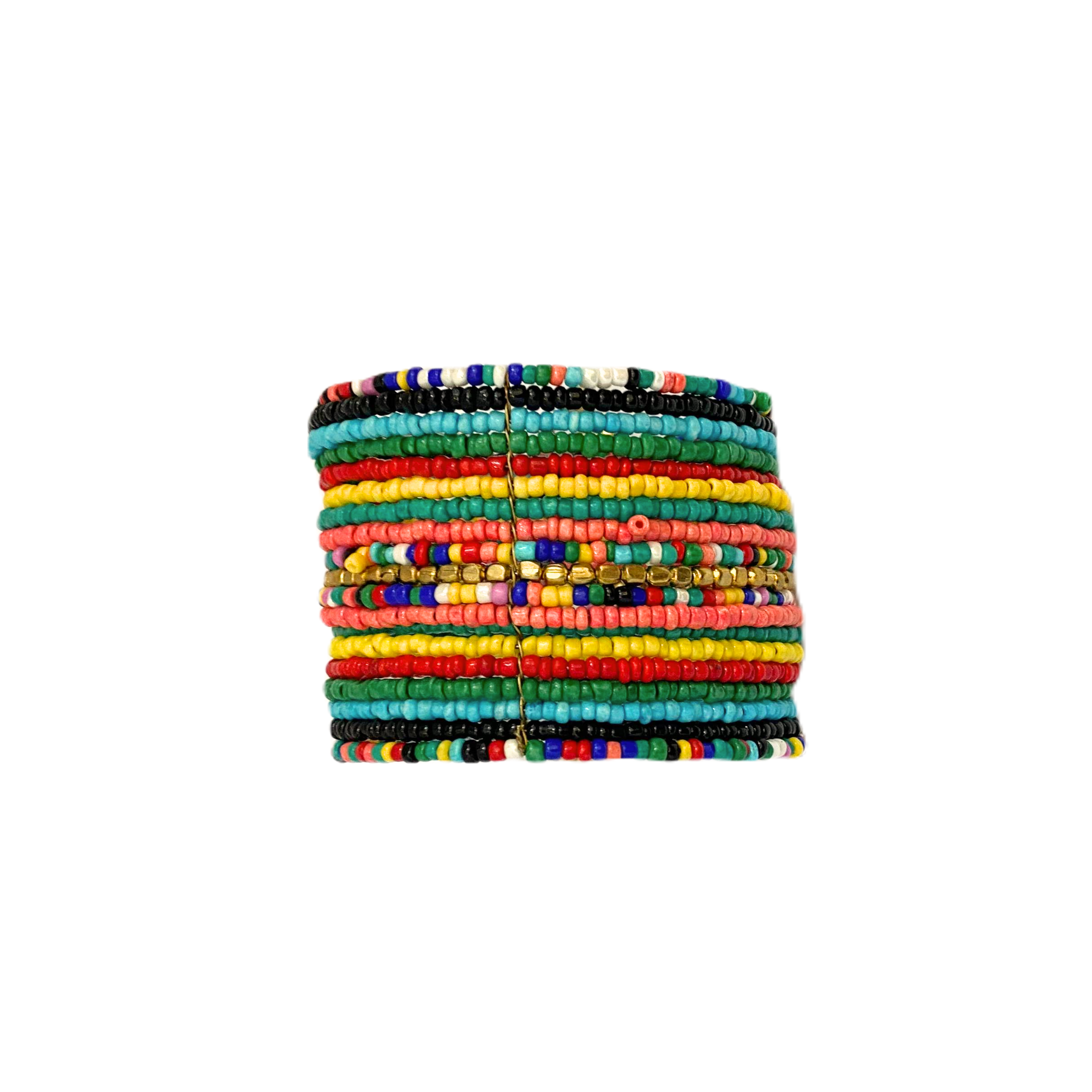 Toni Multicolour Beaded Cuff Wire Bangle