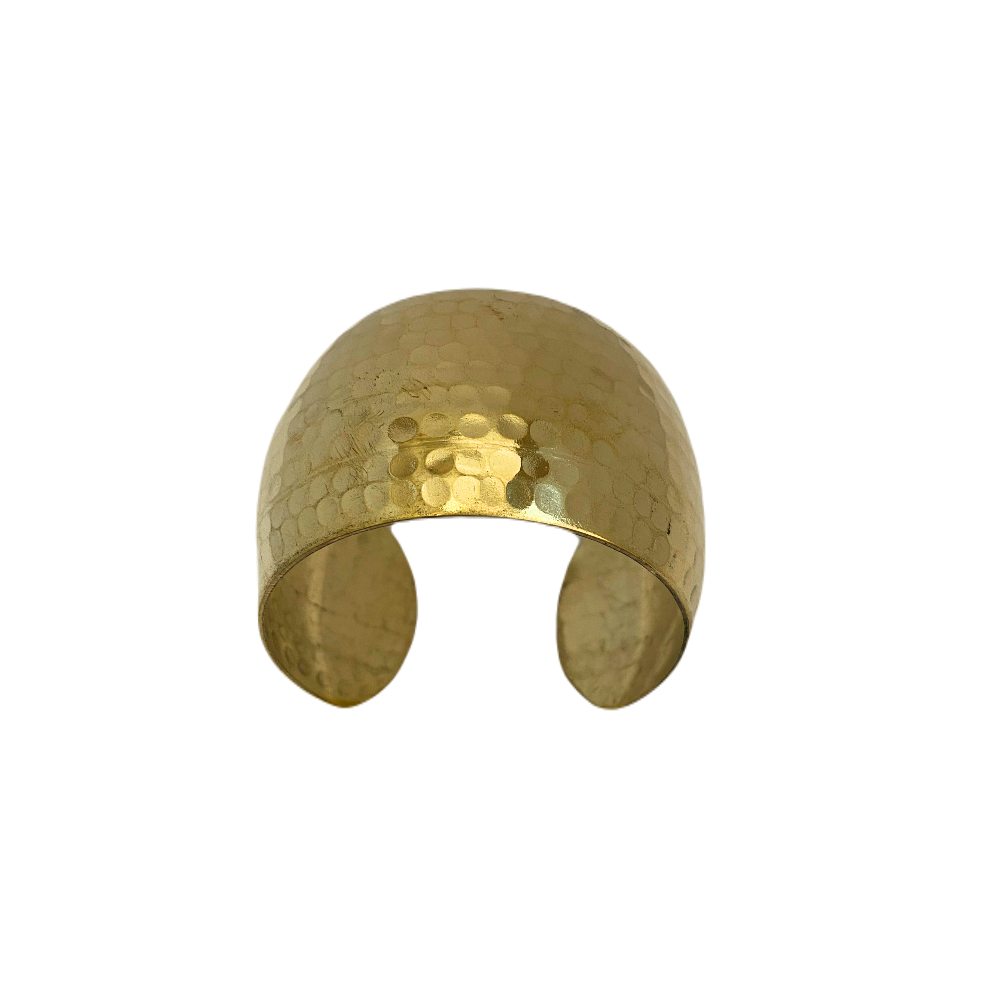 Mbili Brass Dimple Cuffs