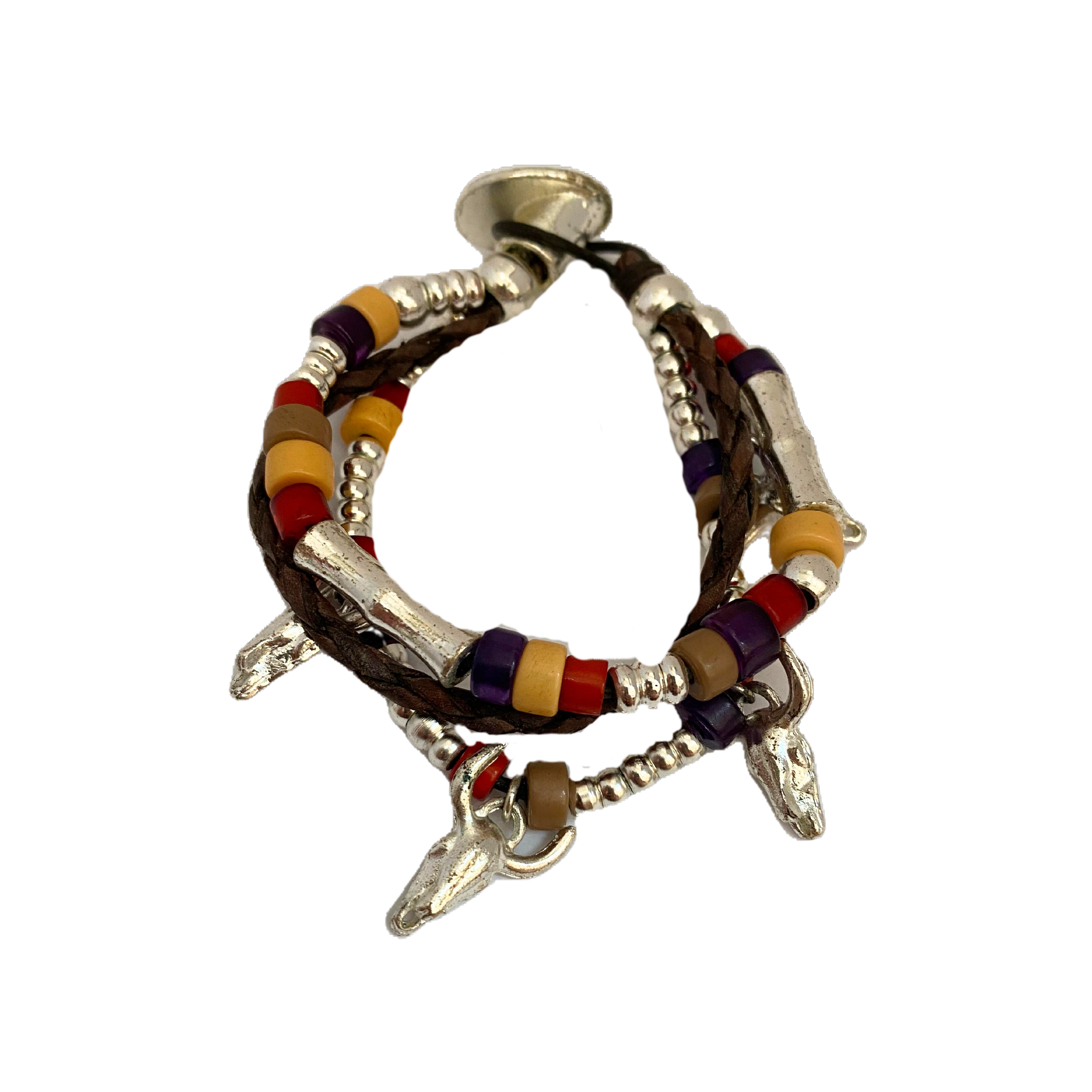 Barry Silver Bull Charm Bracelet
