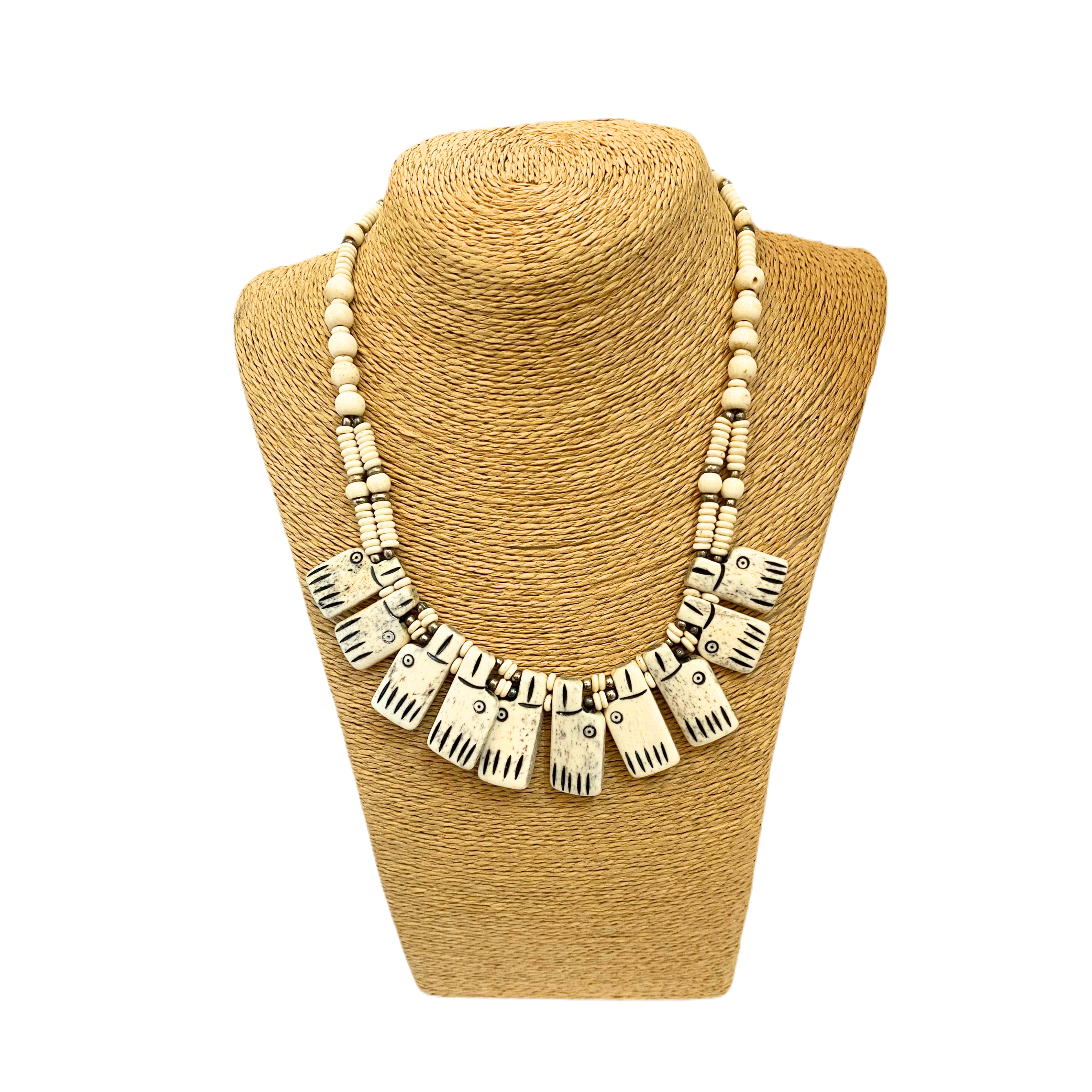 Abbie Bird Face Bone Necklace