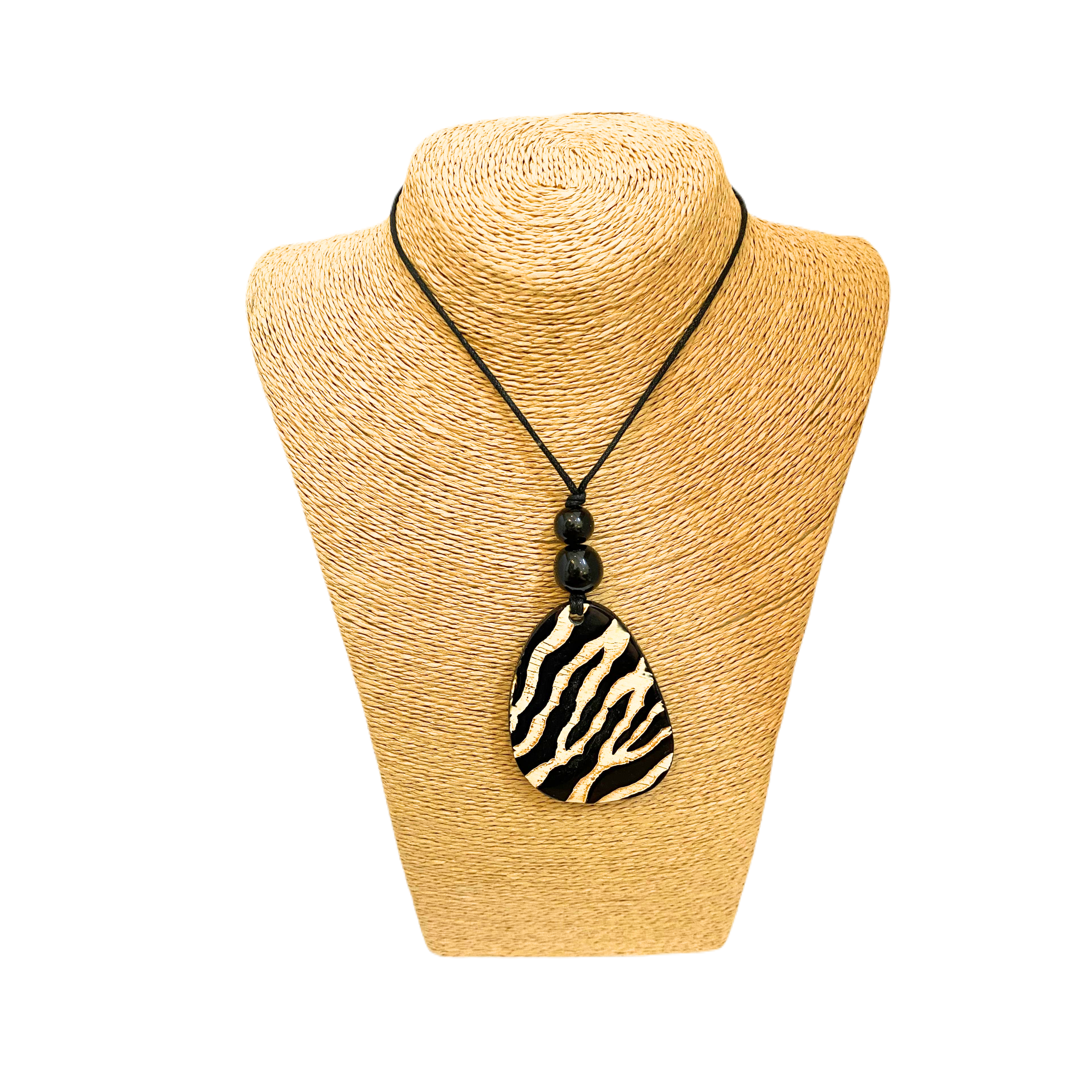 Riva Zebra Carved Necklace