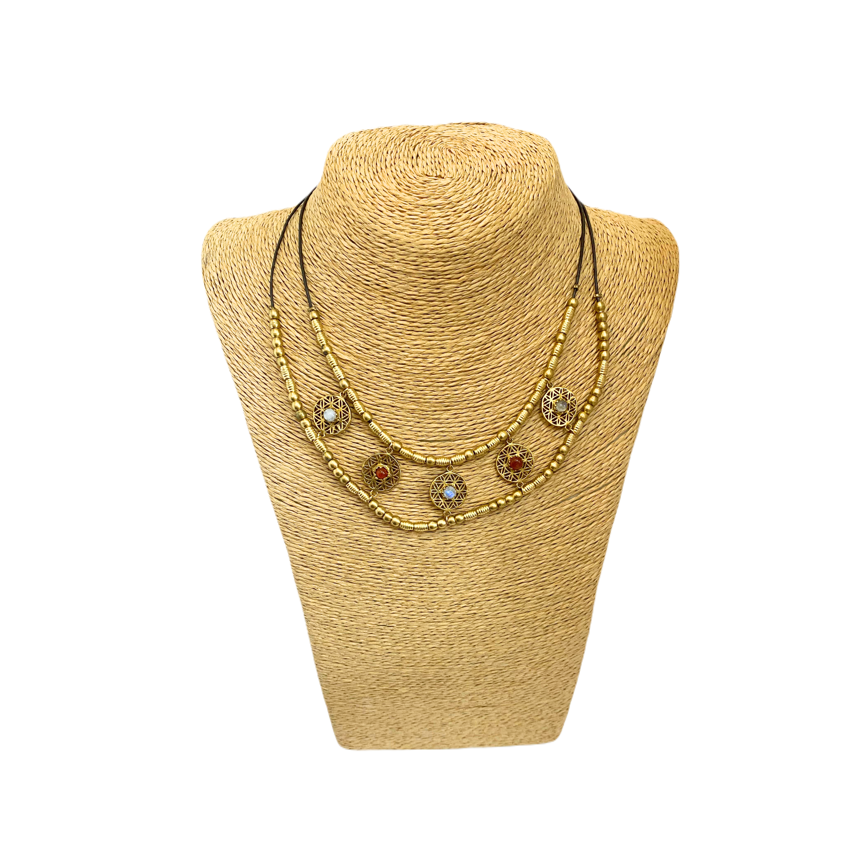 Rhoodie Brass Beaded Necklace