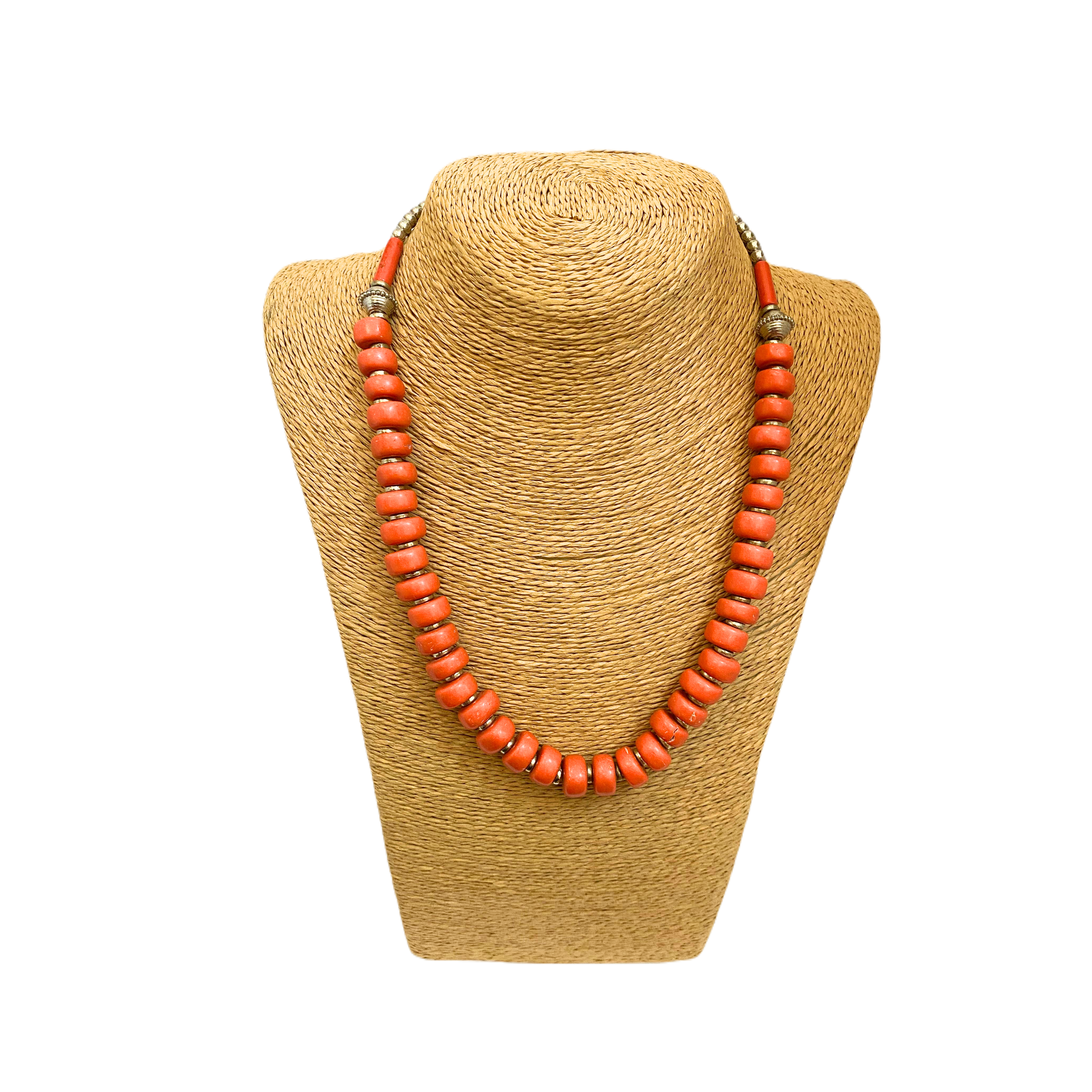 Salmon Beaded Necklace