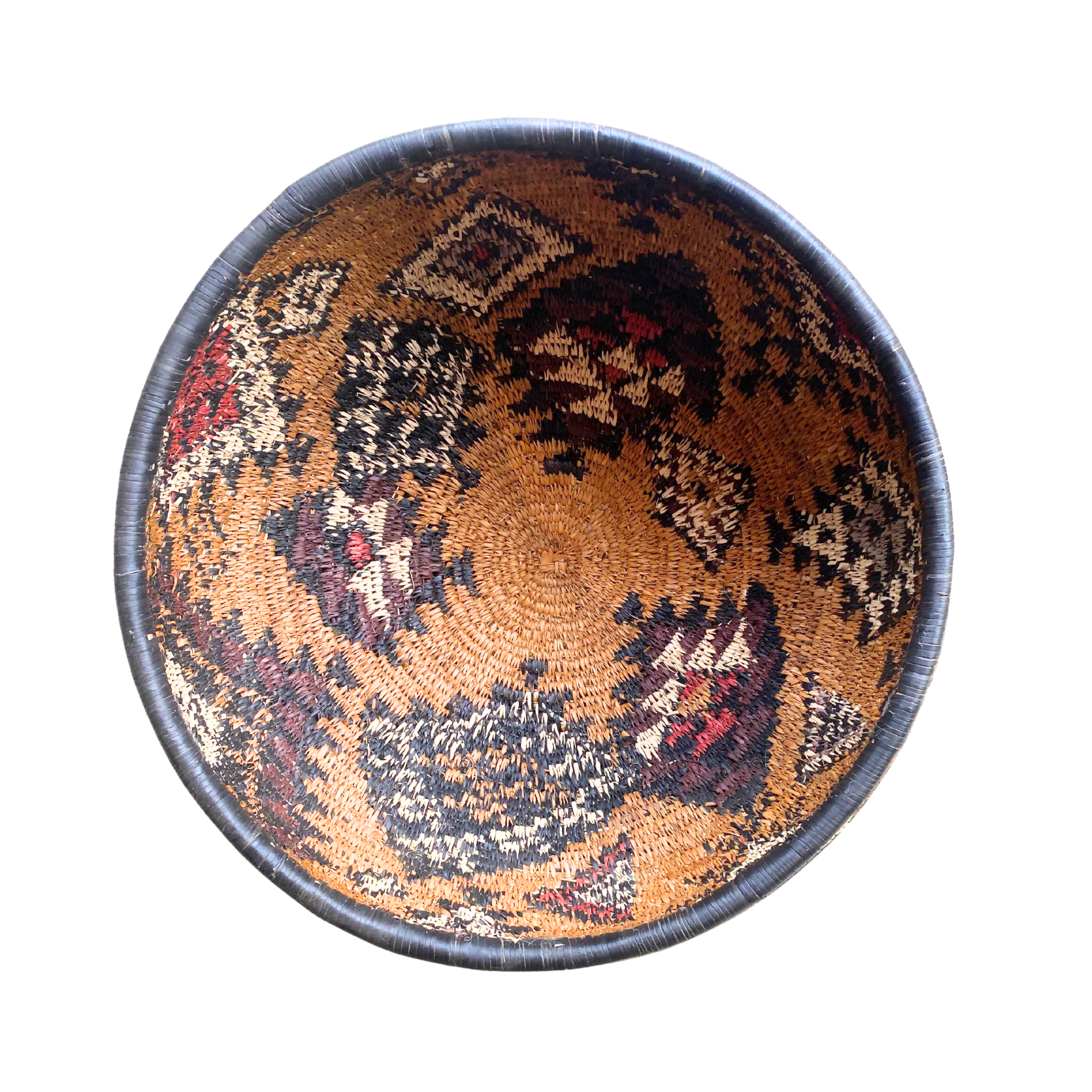 Large Hand Woven Bowl (Marriage Diamond Red; Brown; Black)