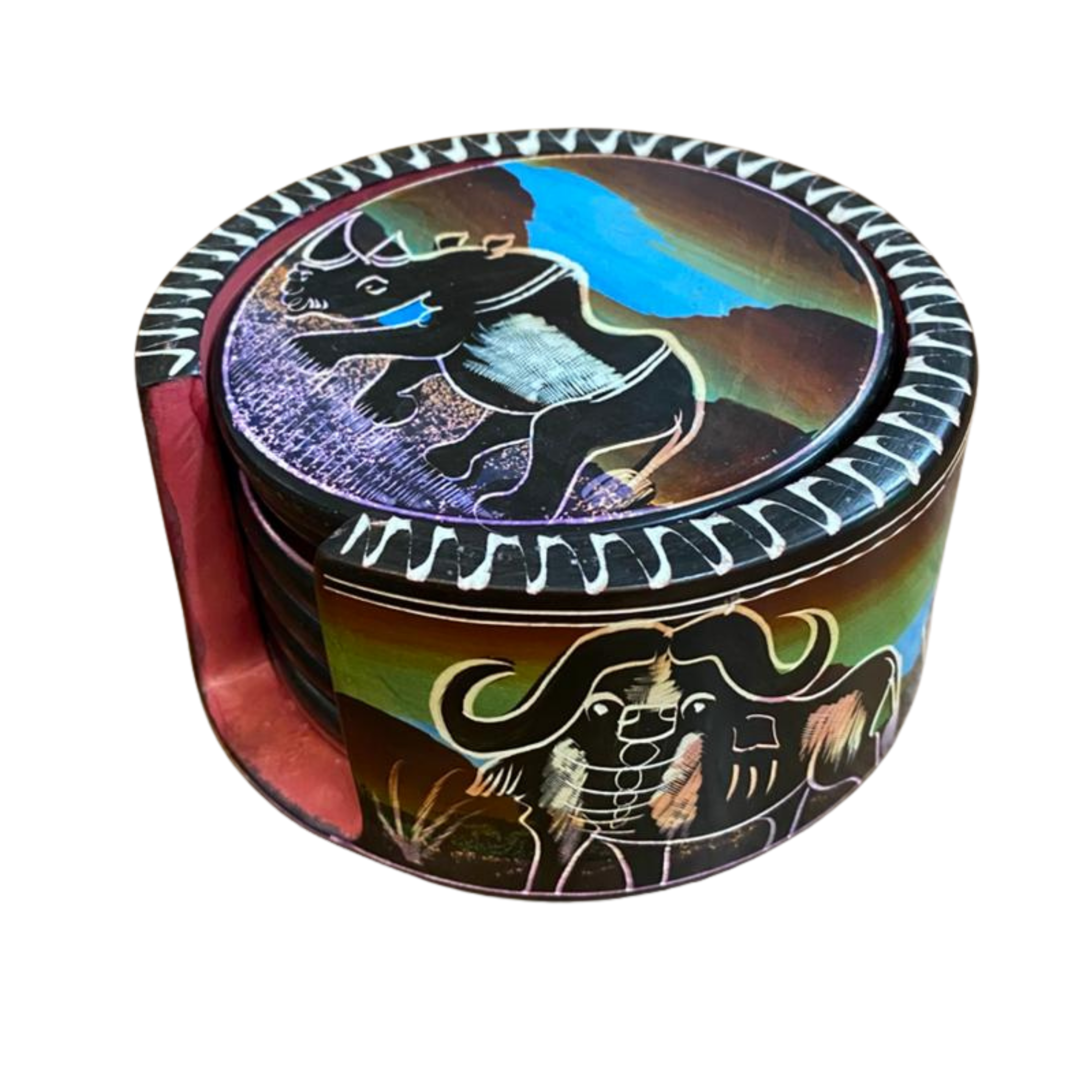 Large Colourful Soapstone Coasters