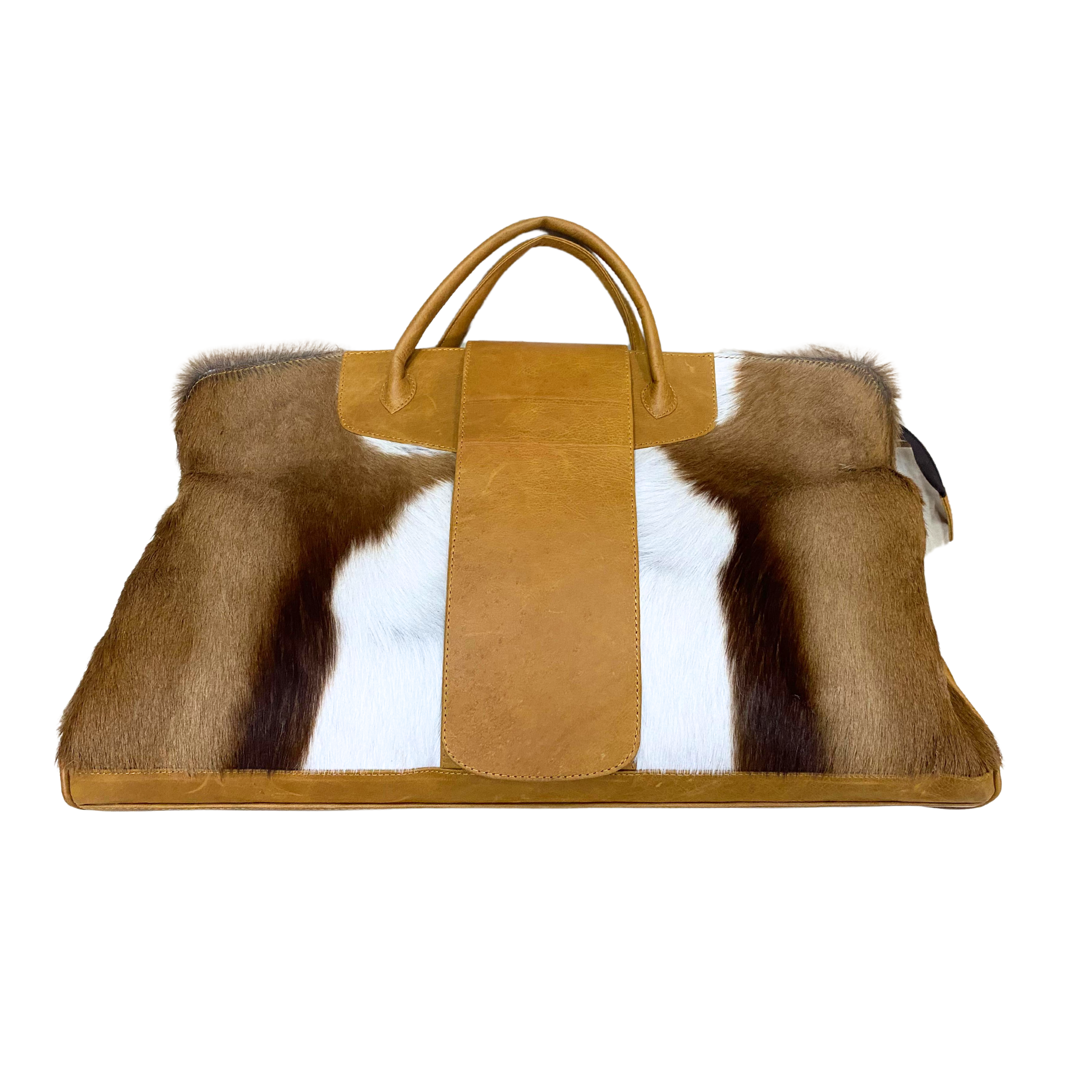 Large Springbok Leather Luggage Bag