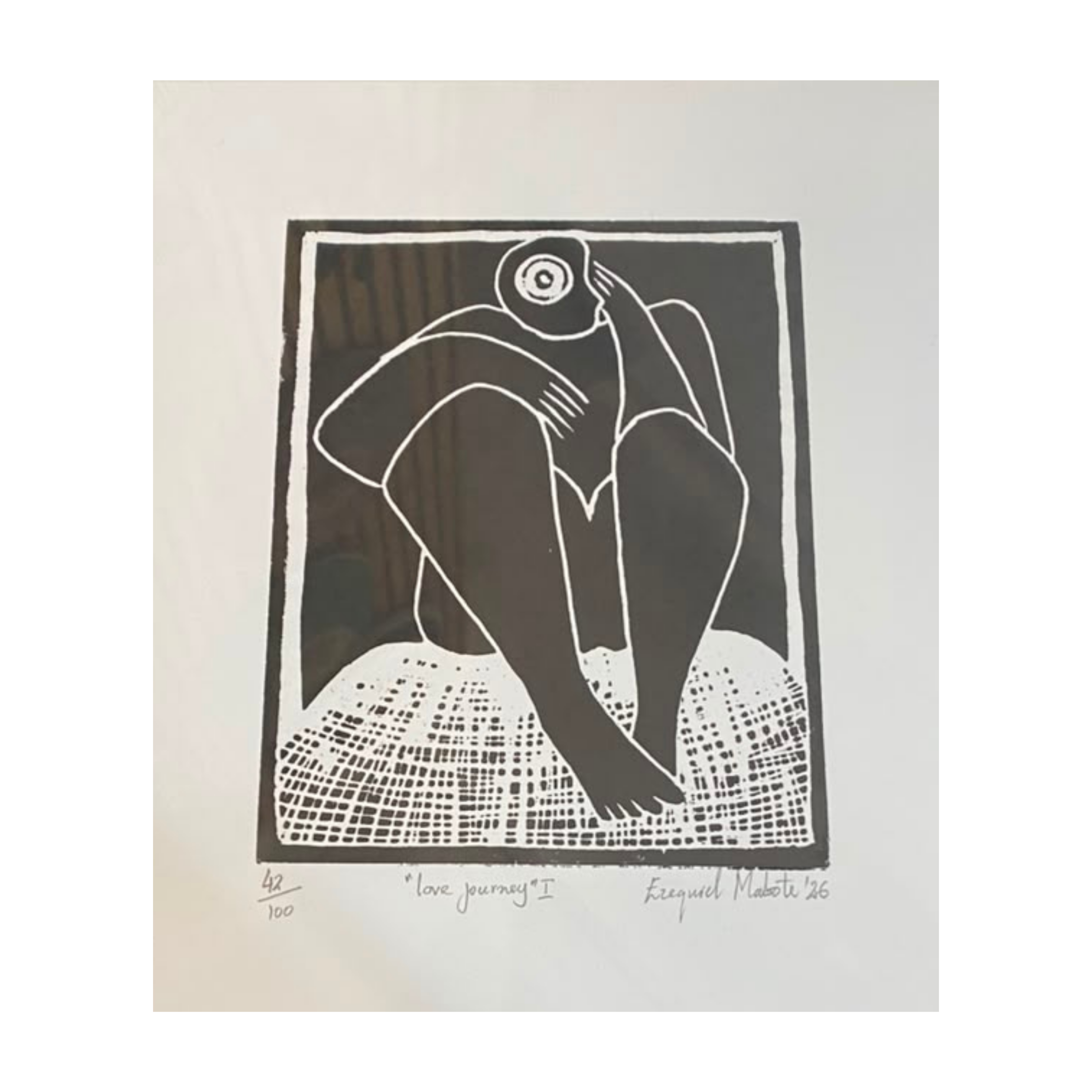 Mabote Art Woodprint Painting - Love Journey