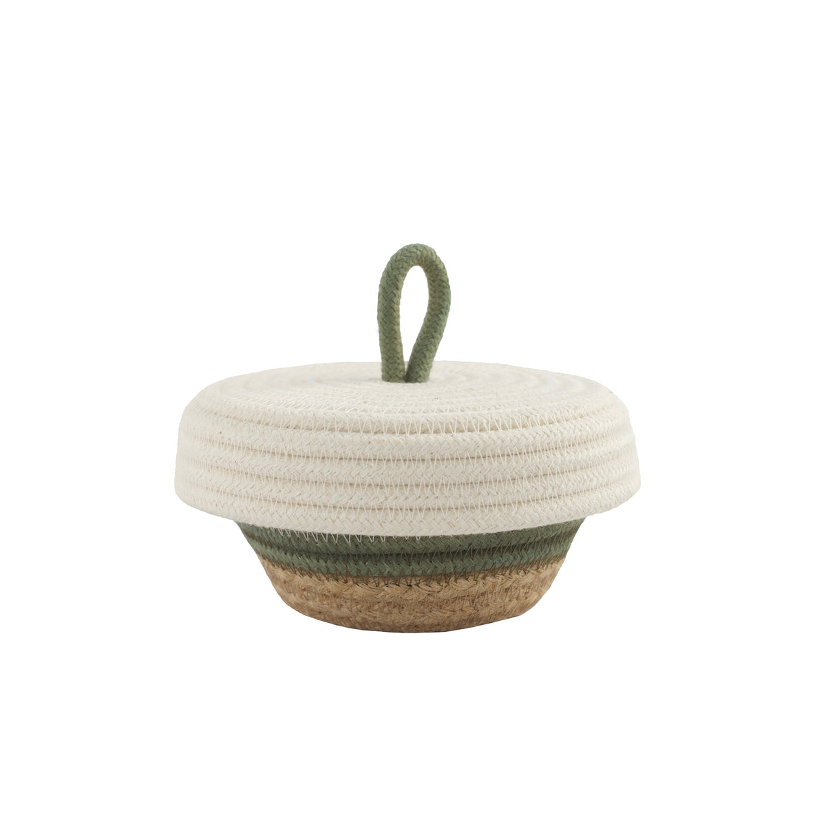 Cotton Woven Petite Lidded Basket (XS)