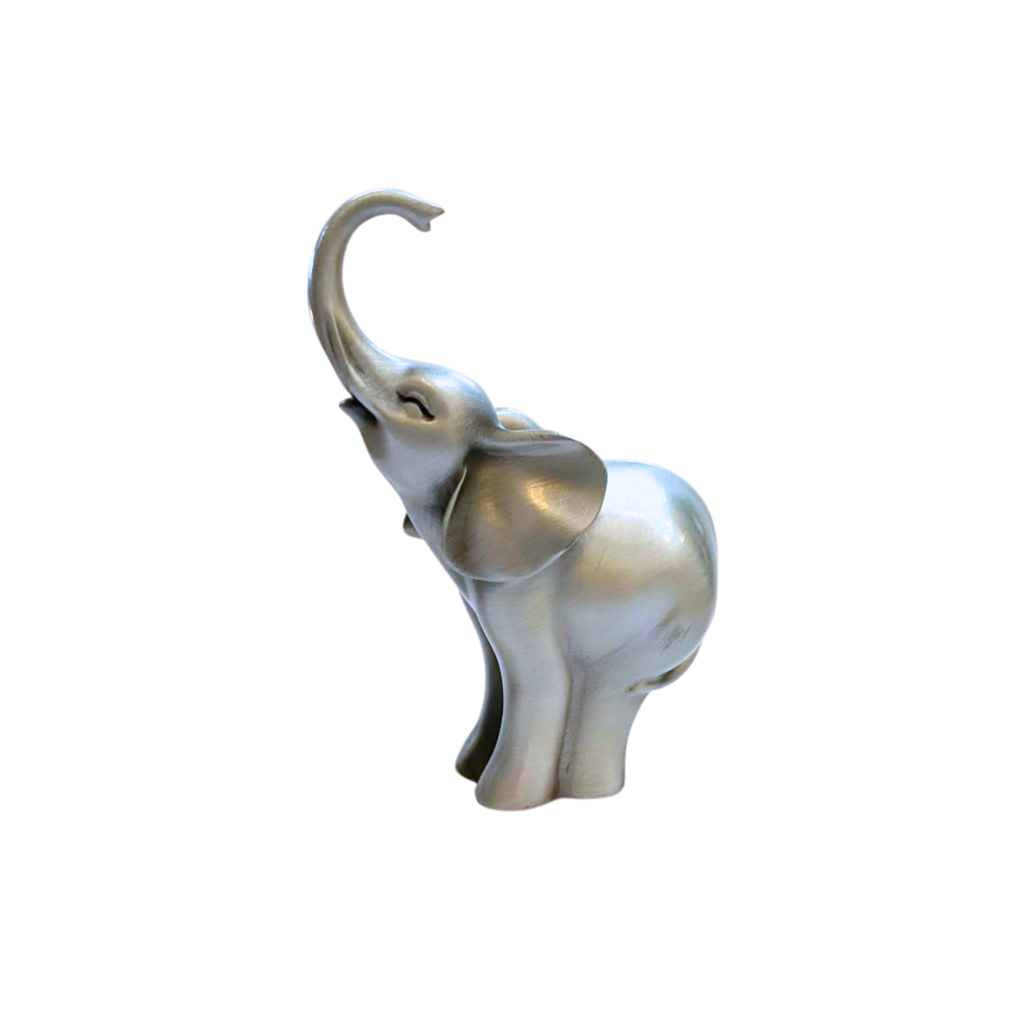 Pewter Elephant Trunk Up Sculpture