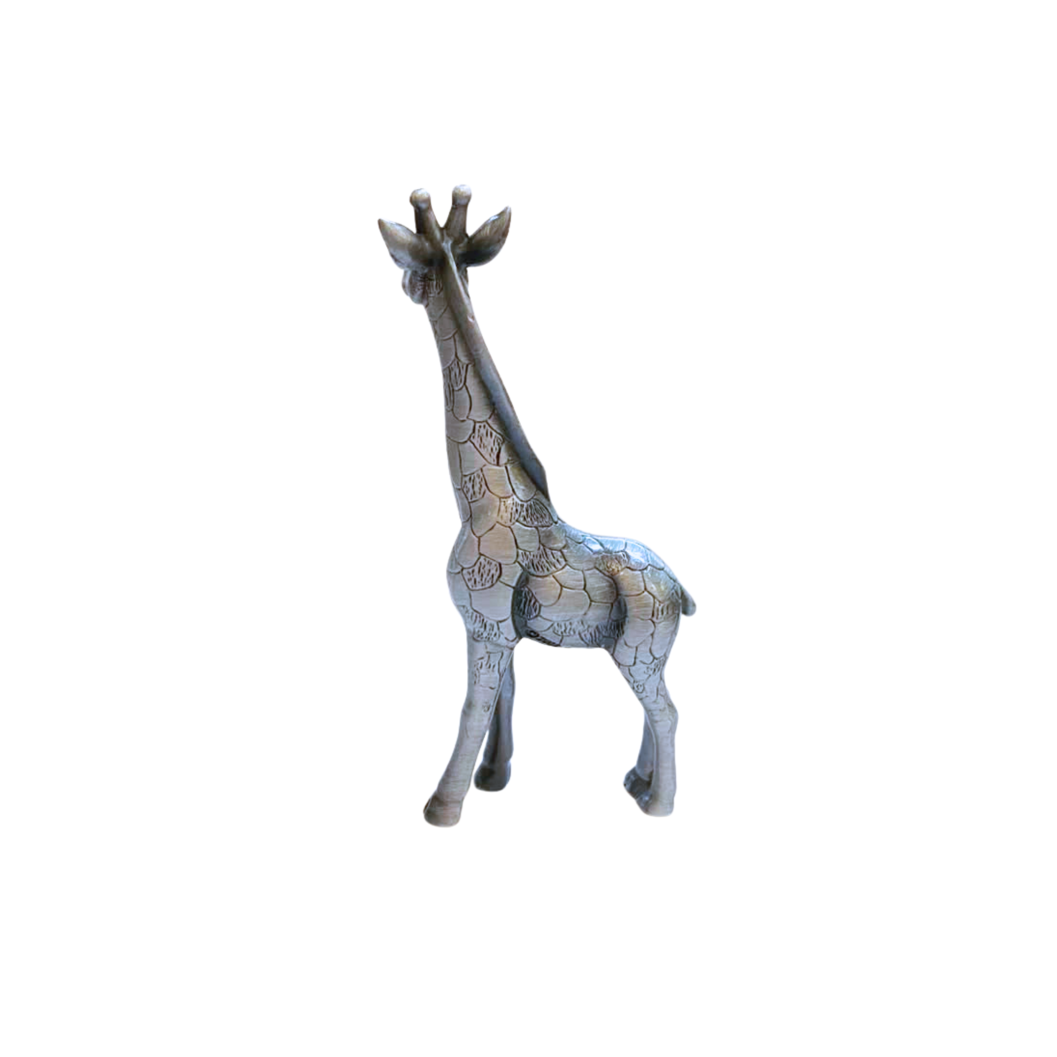 Pewter Giraffe Standing Sculpture