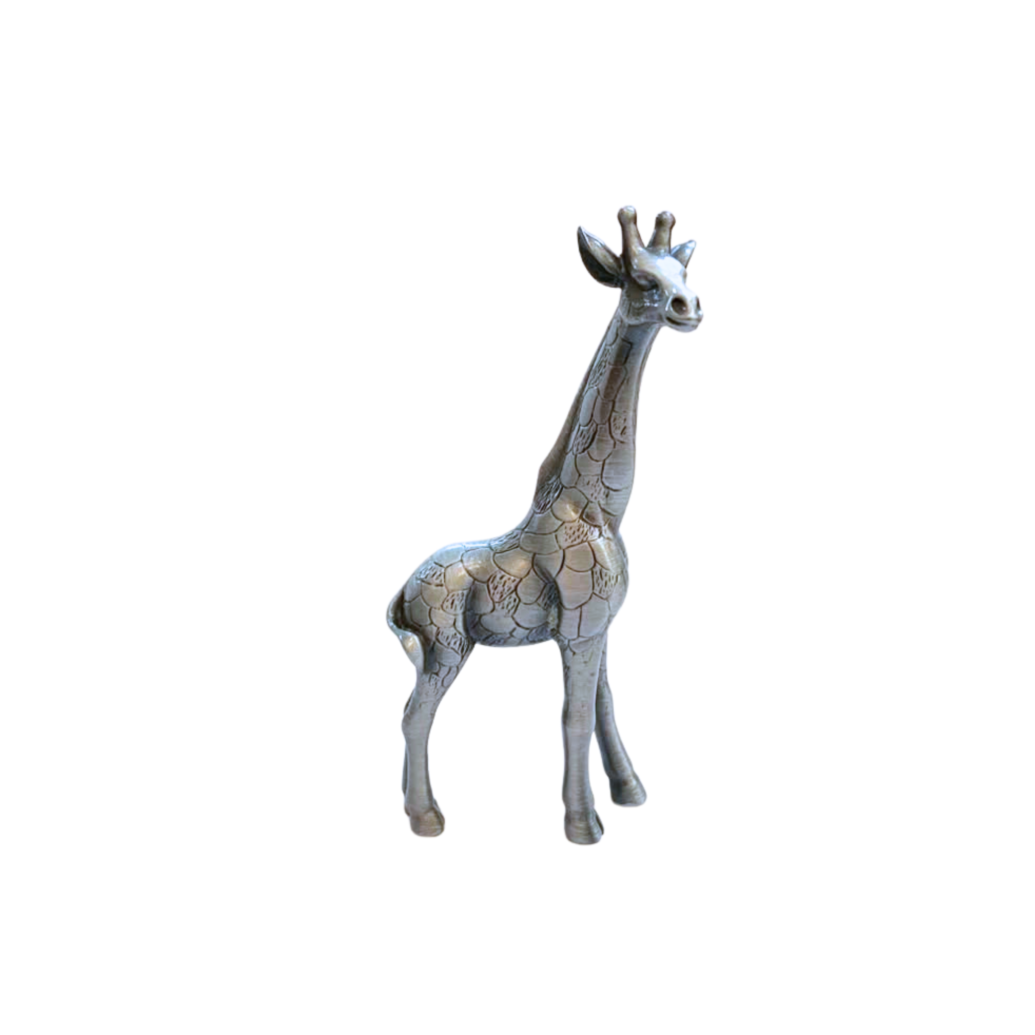 Pewter Giraffe Standing Sculpture