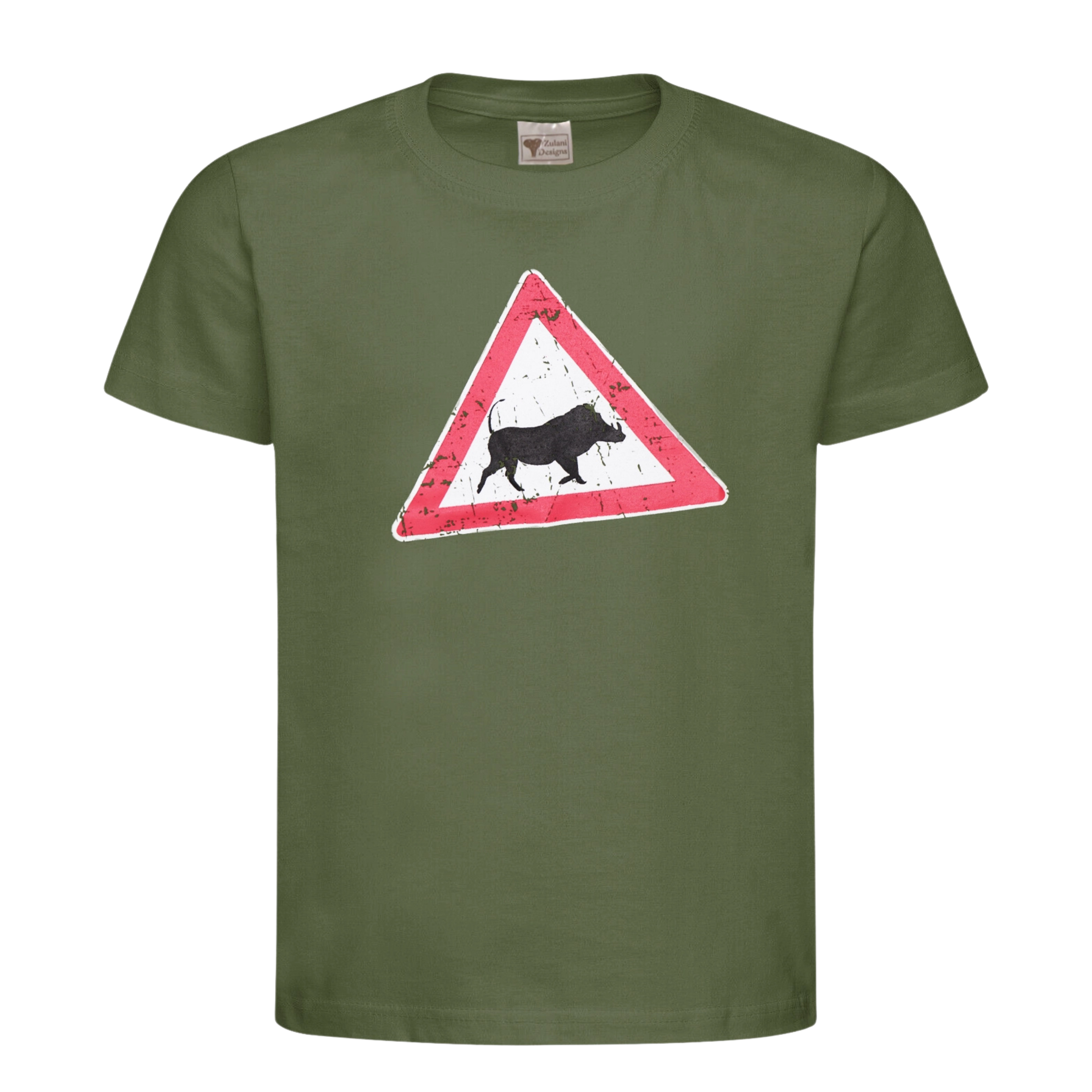 Roadside Warthog: Olive Kiddies Shirt