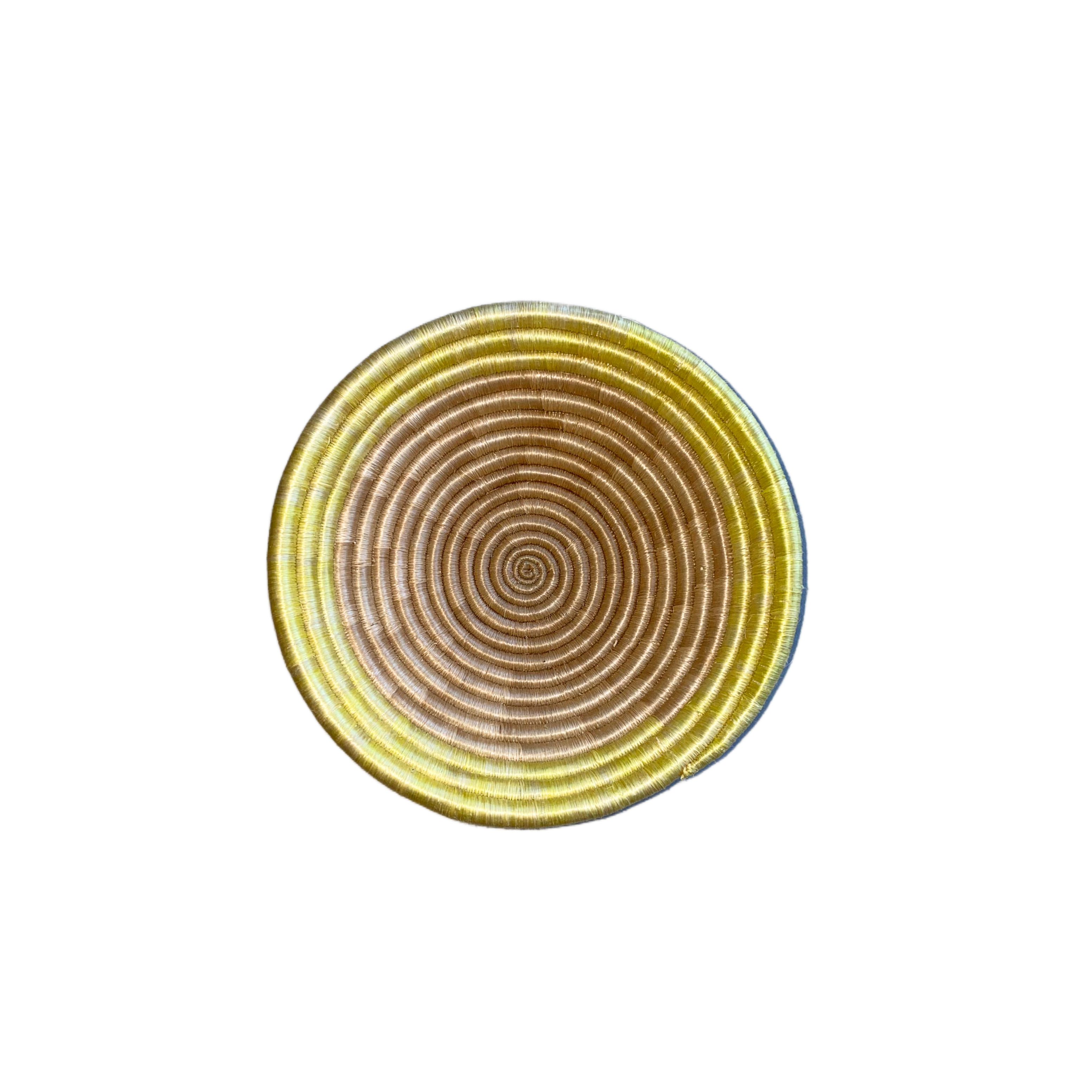 Small Handwoven Rwandan Basket - Colour Patterns (19cm)