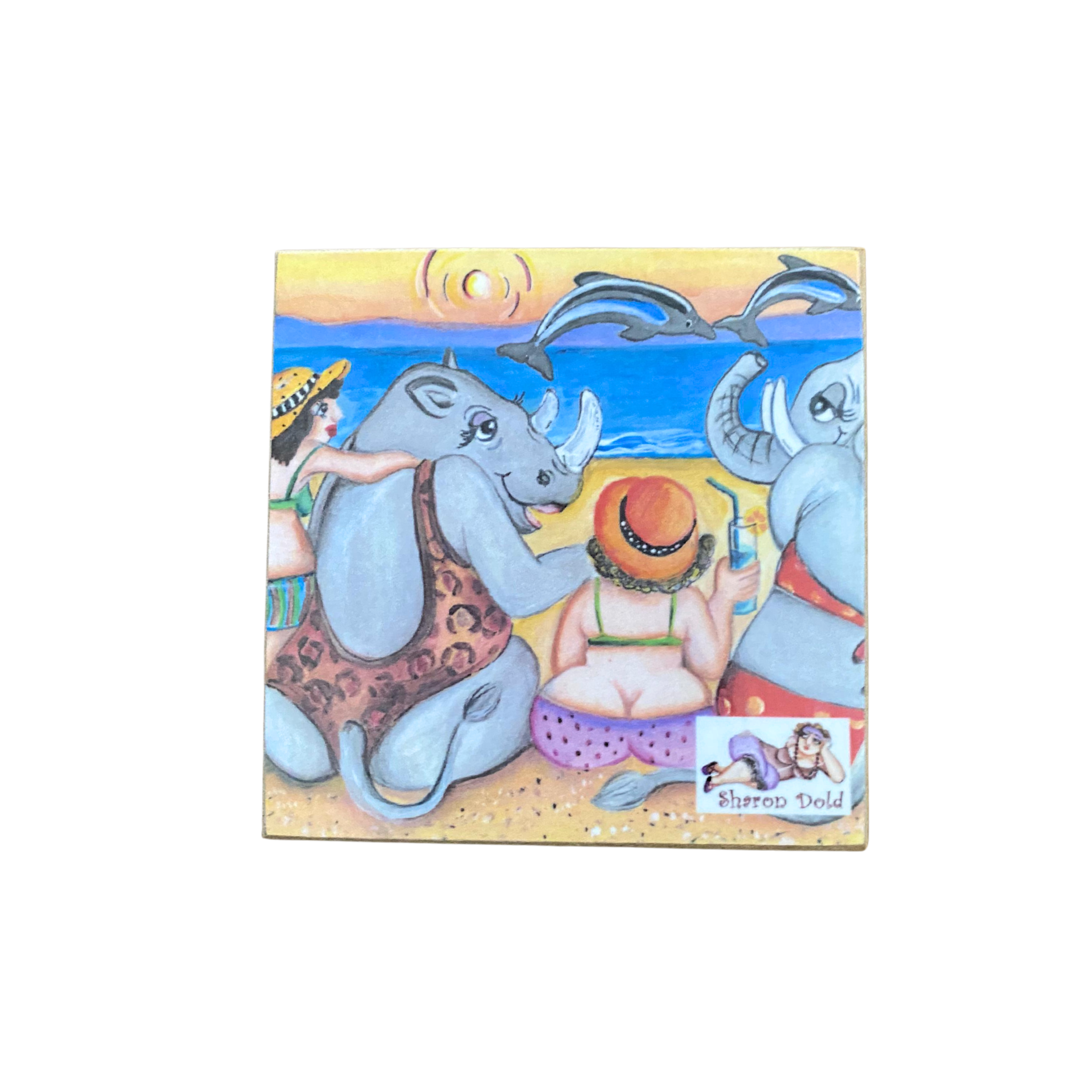 Sharon Dold's Fat Ladies On Safari Fridge Magnets