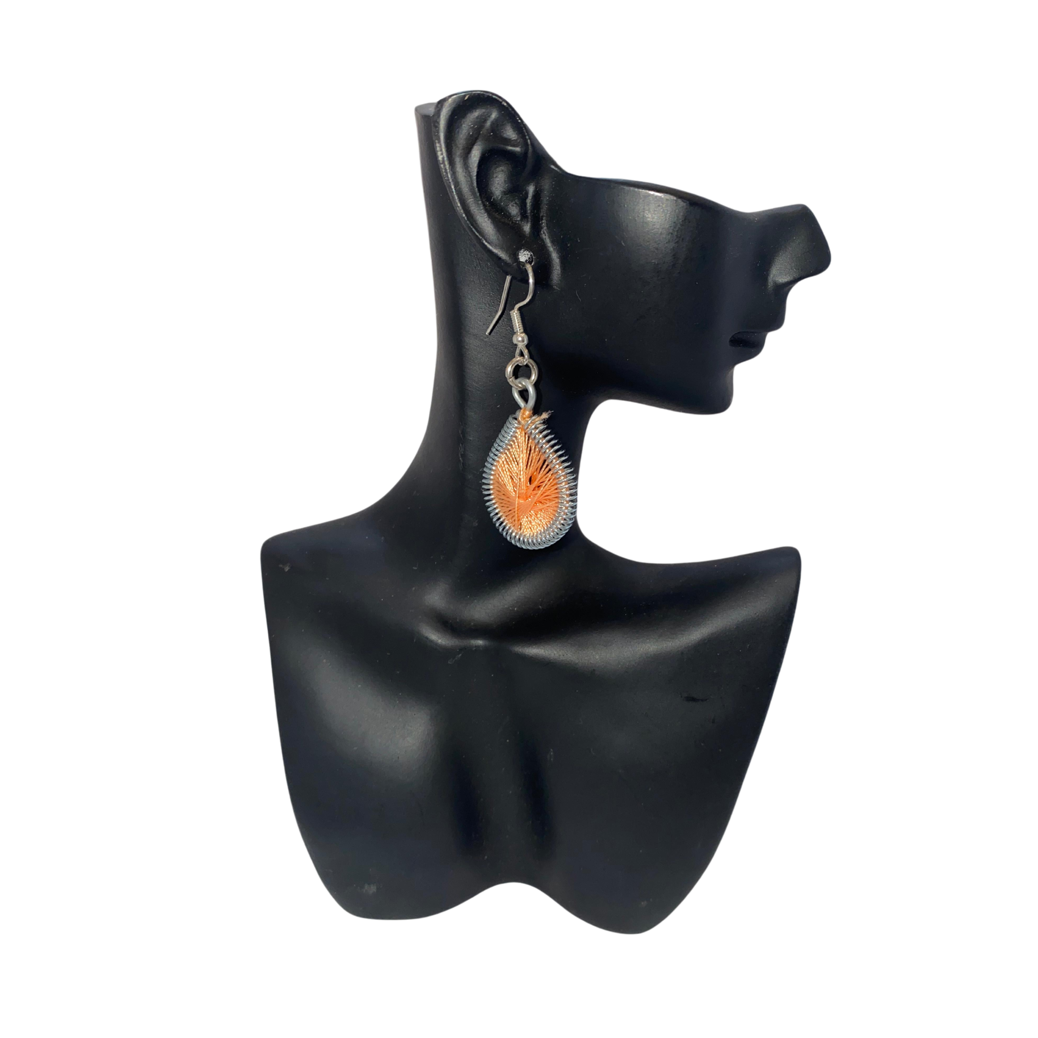 Small Woven African Cotton Earrings