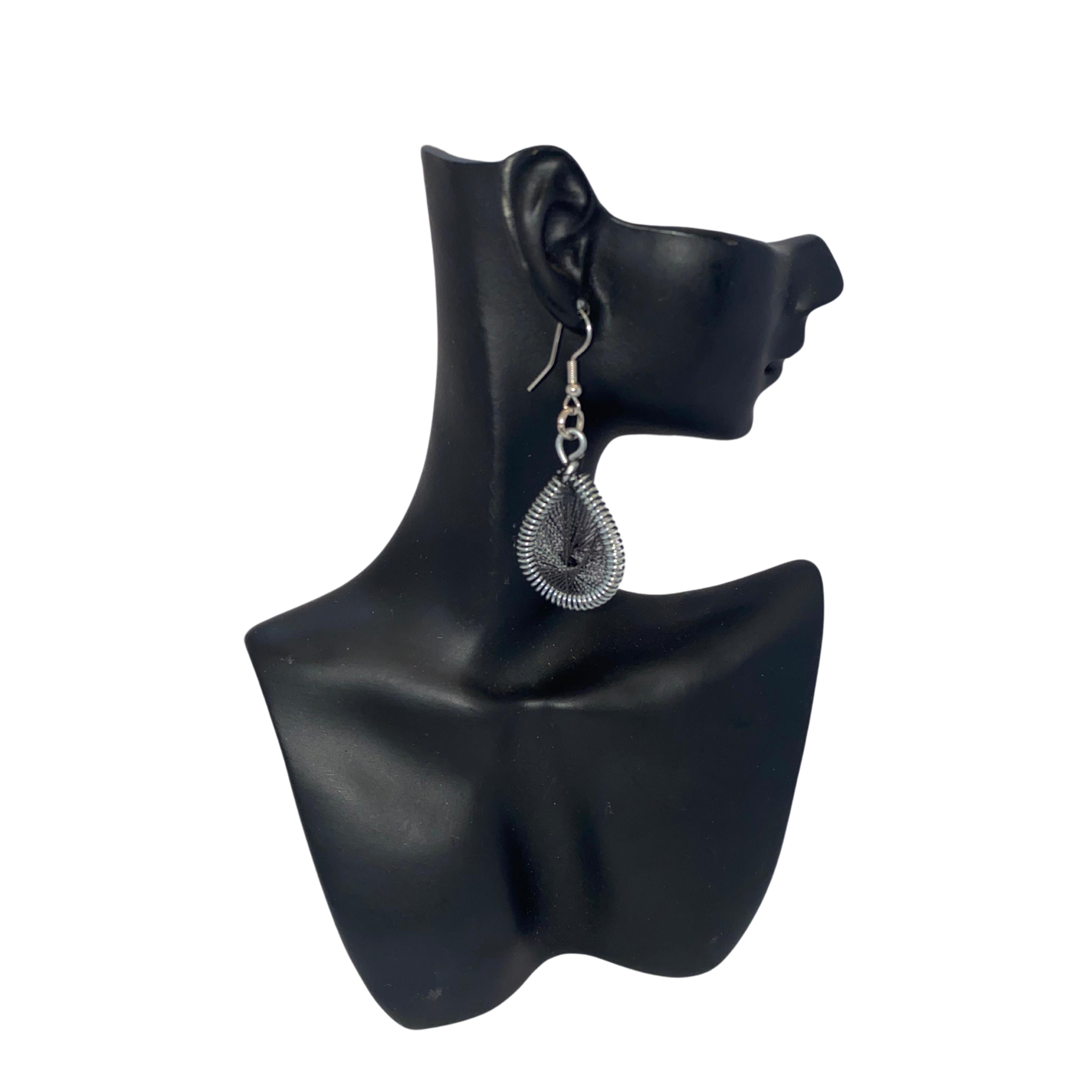 Small Woven African Cotton Earrings