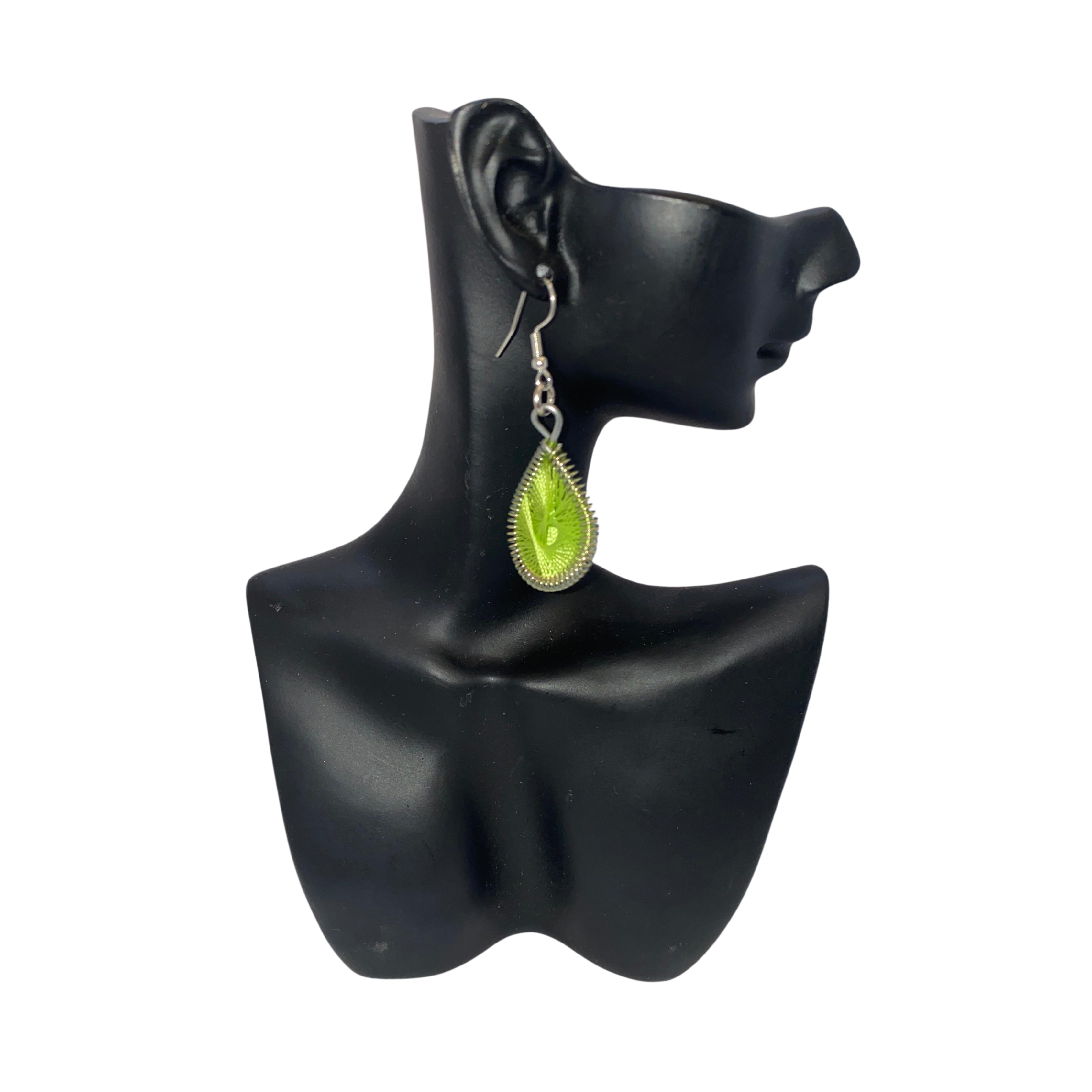 Small Woven African Cotton Earrings