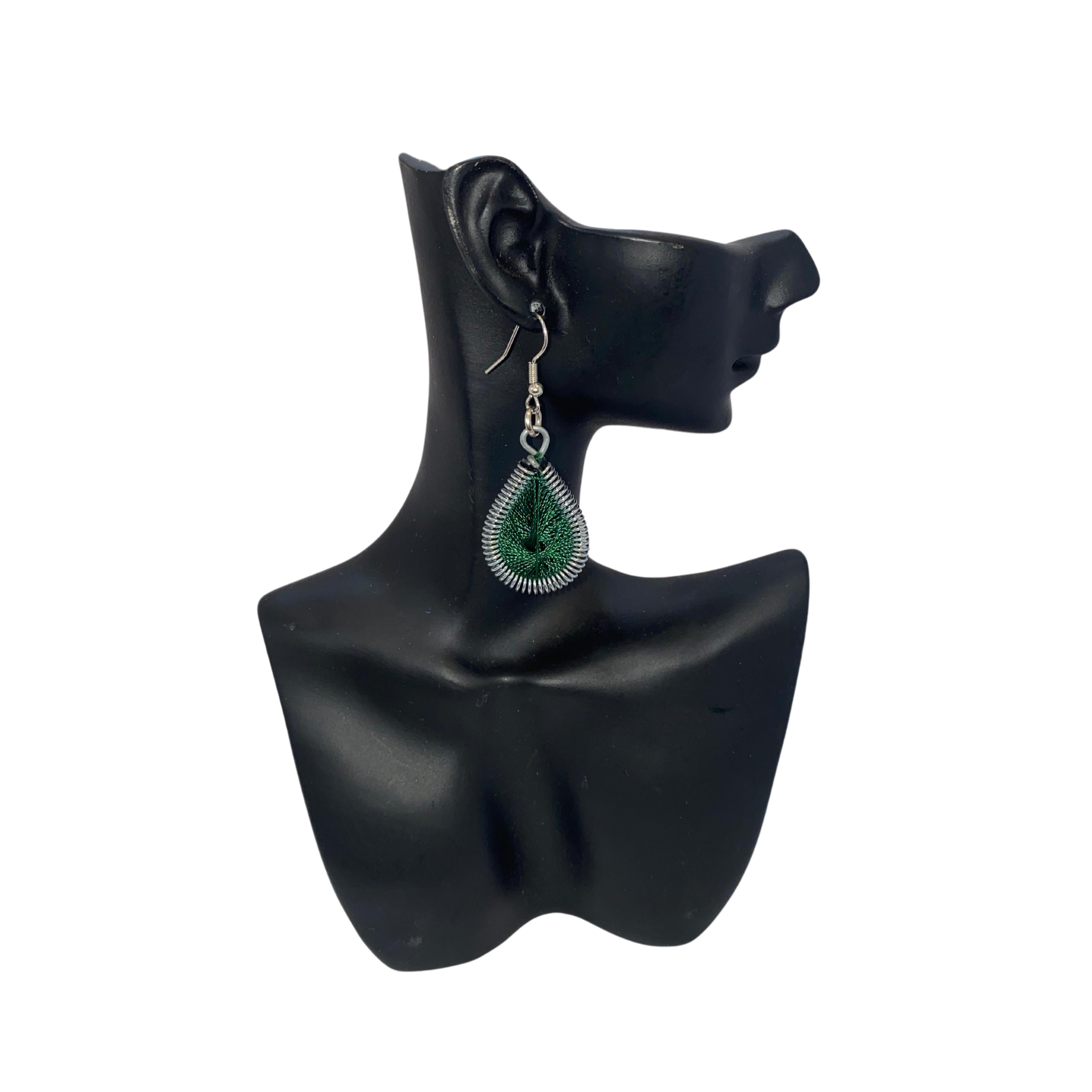 Small Woven African Cotton Earrings