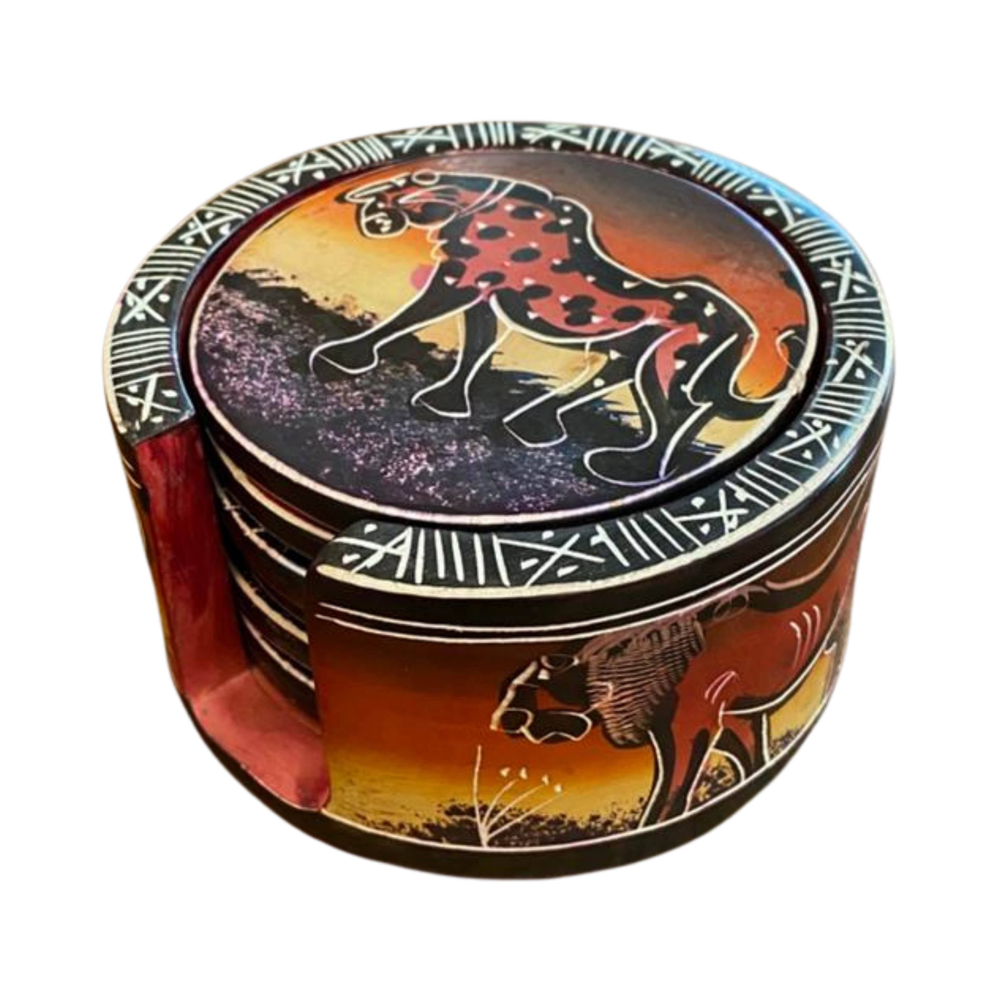 Medium Colourful Soapstone Coasters