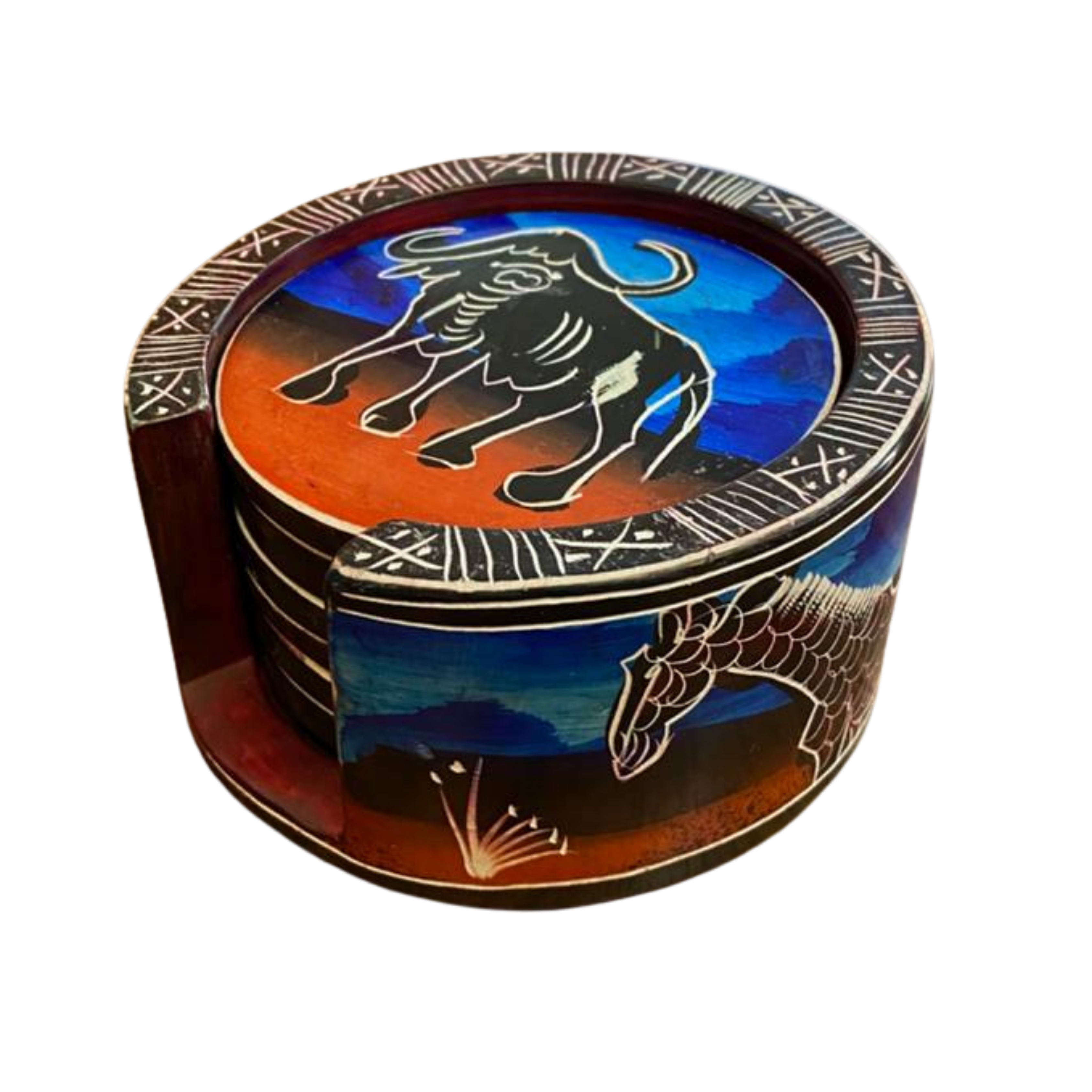 Medium Colourful Soapstone Coasters
