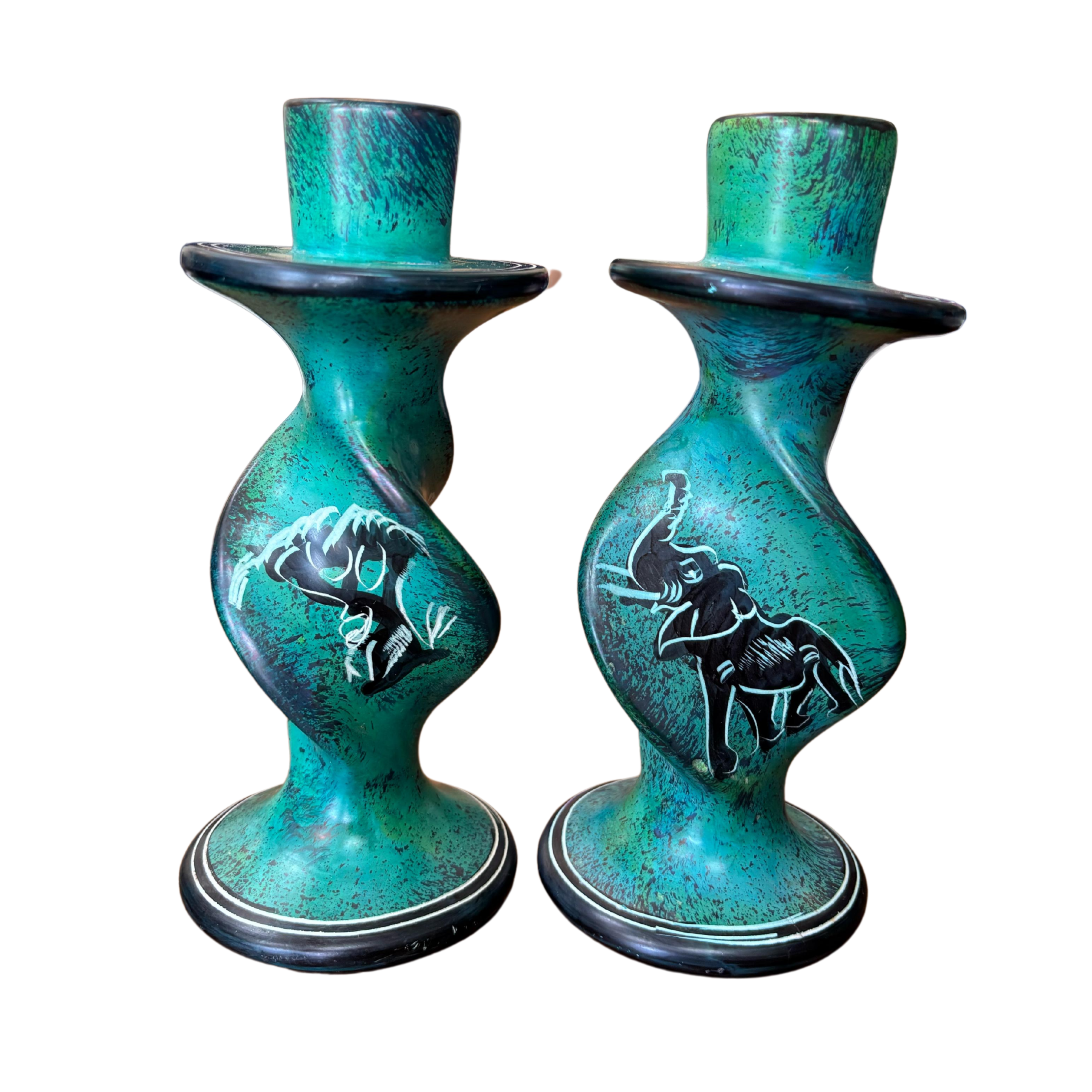 Soapstone Candle Holders (Set)