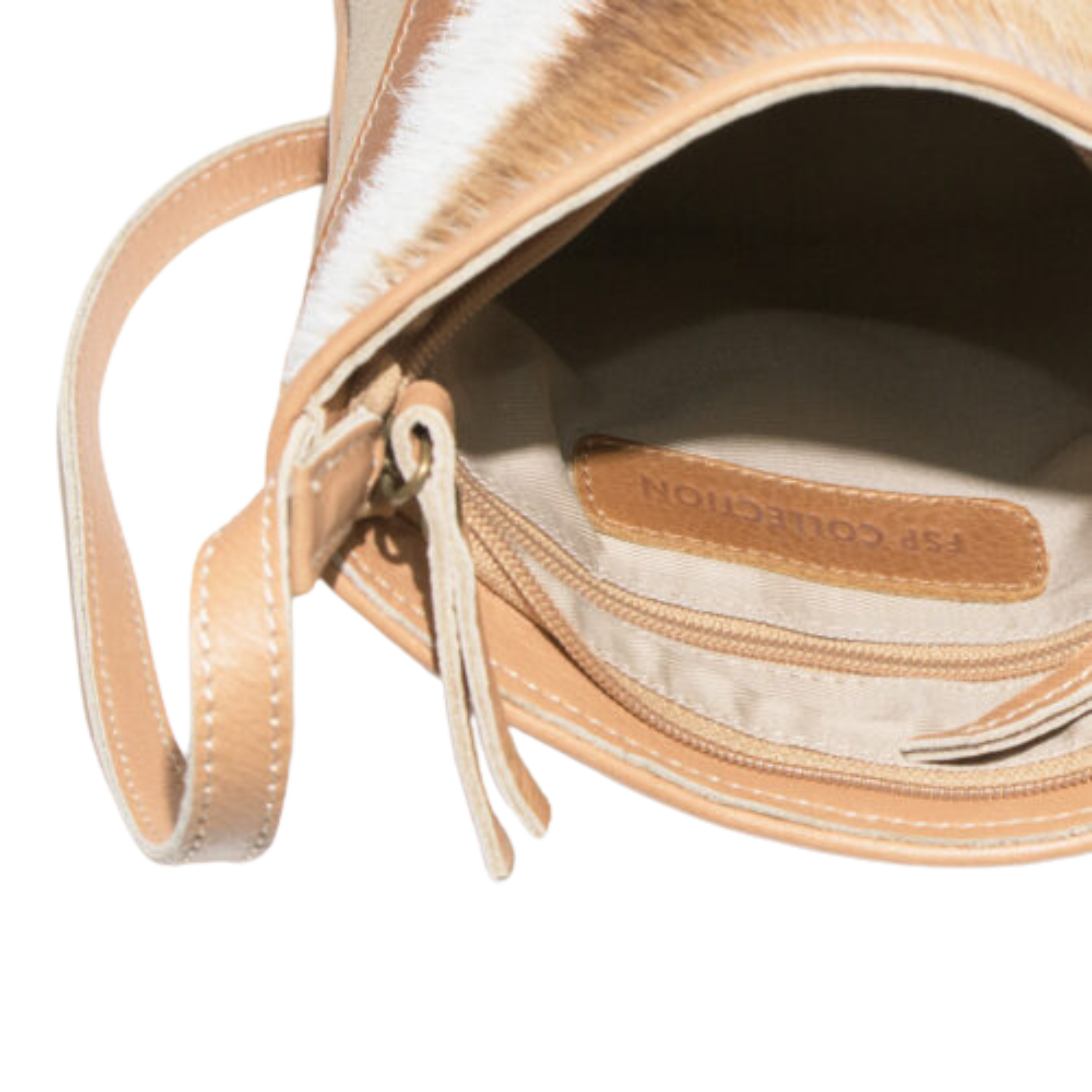 Springbok Leather Tan Bucket Crossbody - LuLu