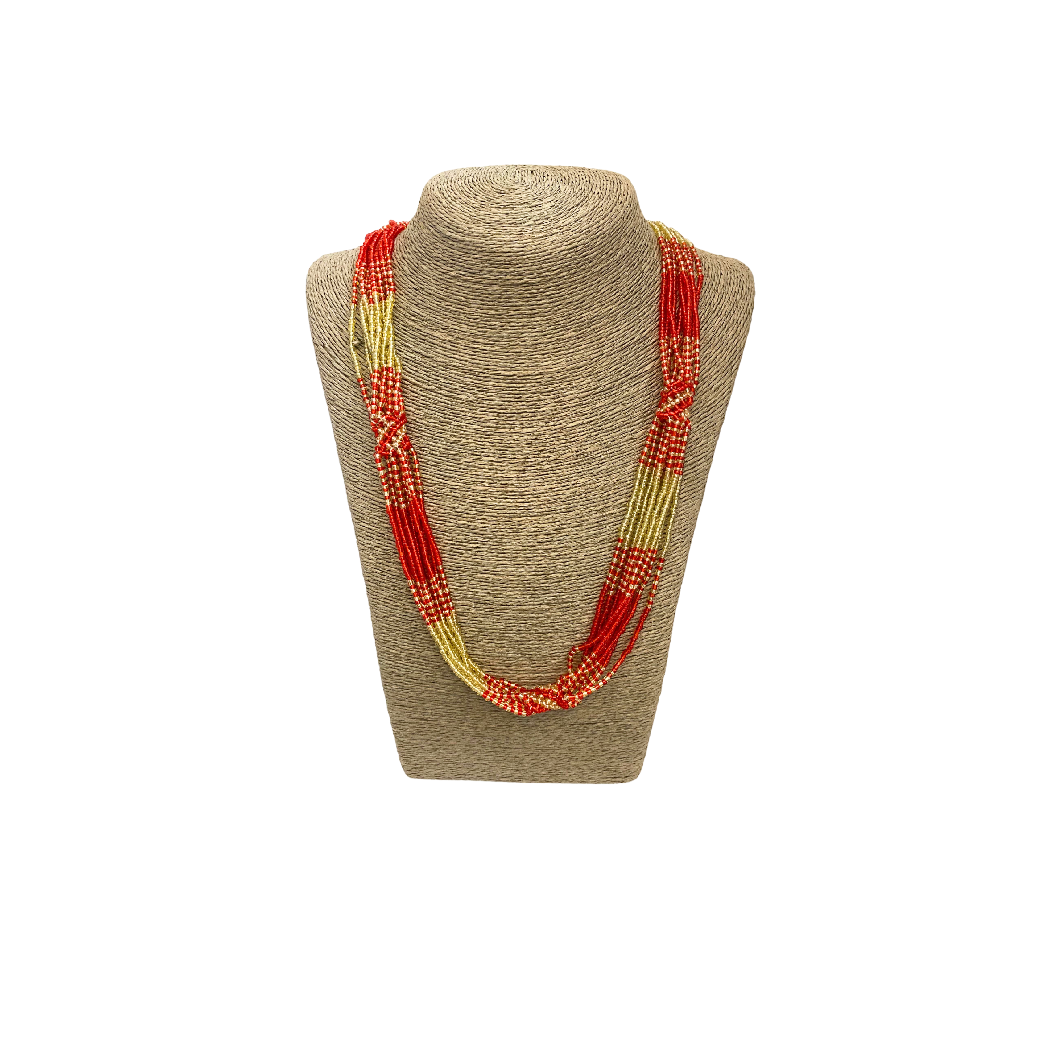 Traditional Zulu Hand Beaded Necklace (Natural Colours)