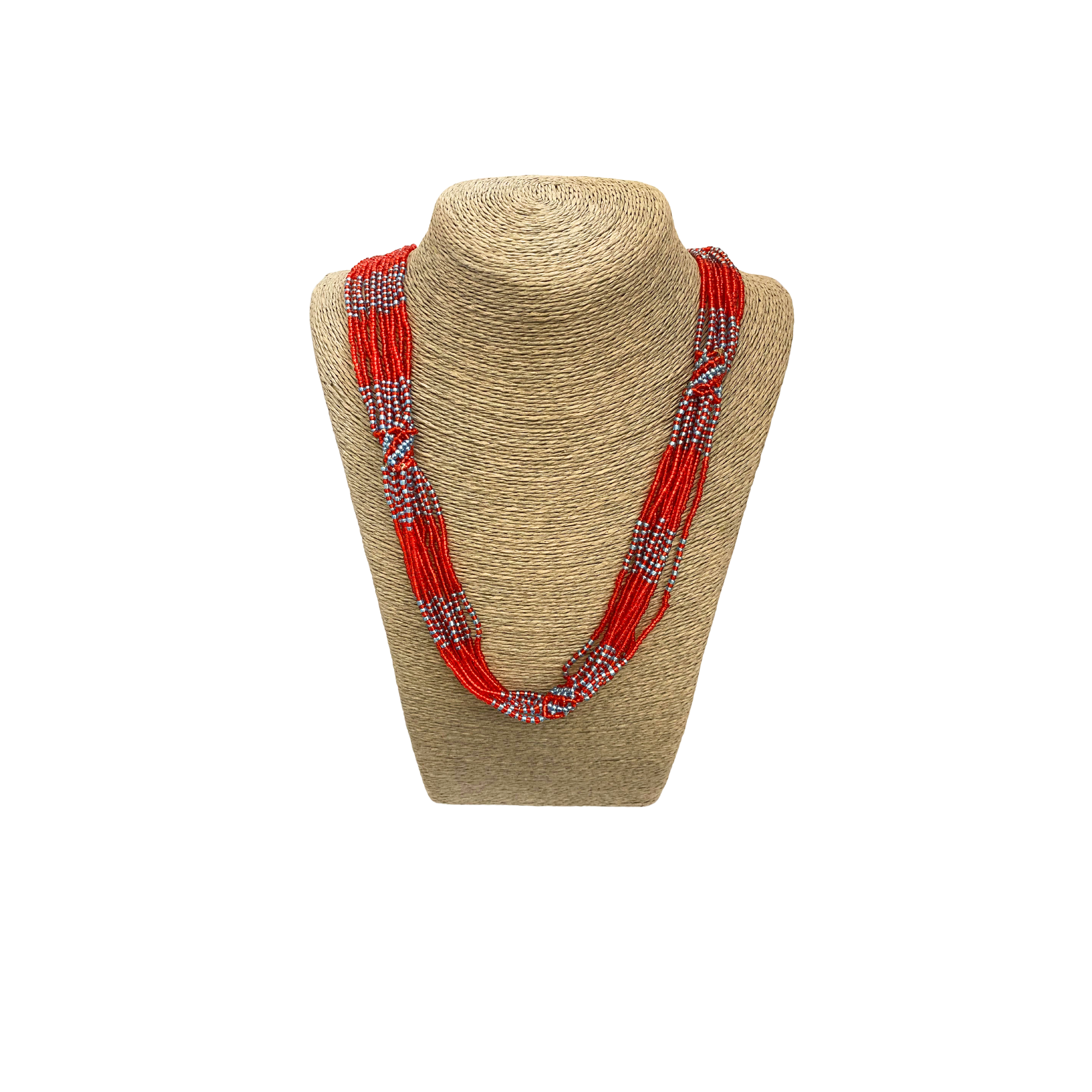 Traditional Zulu Hand Beaded Necklace (Natural Colours)