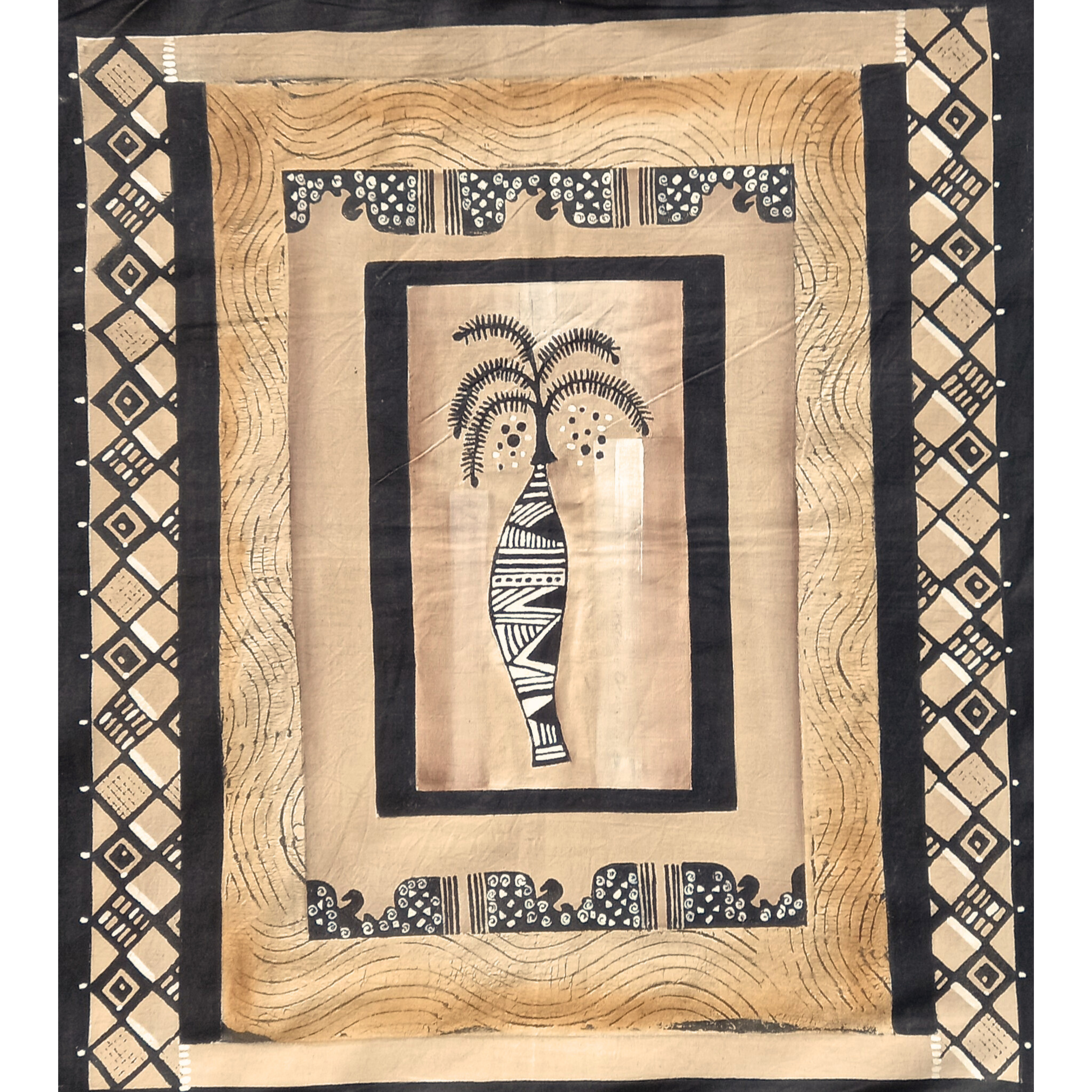 Vivienne Lawrence Original Handpainted Fabric Painting (Palm)