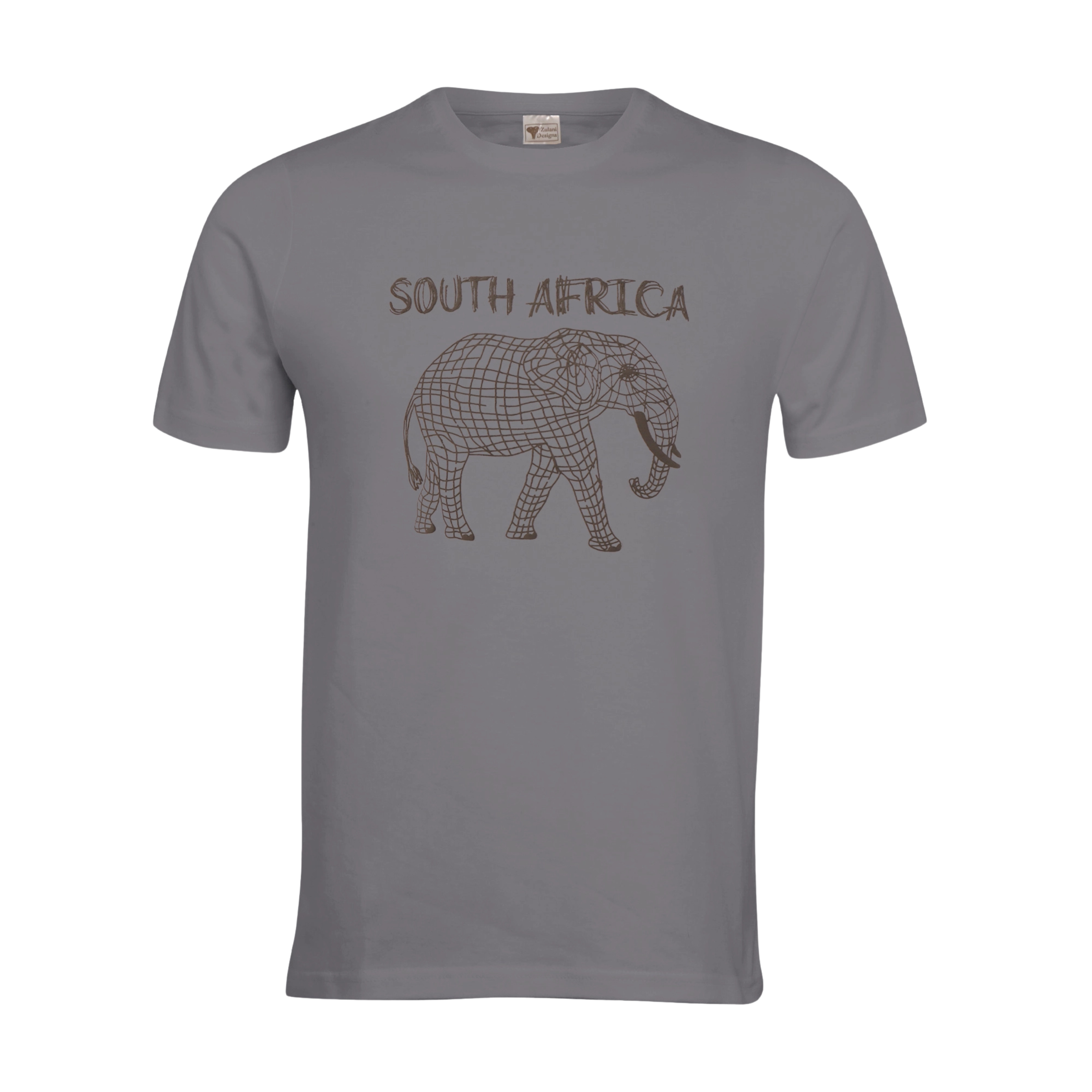 SA Wire Elephant Adult T-Shirt (Grey)
