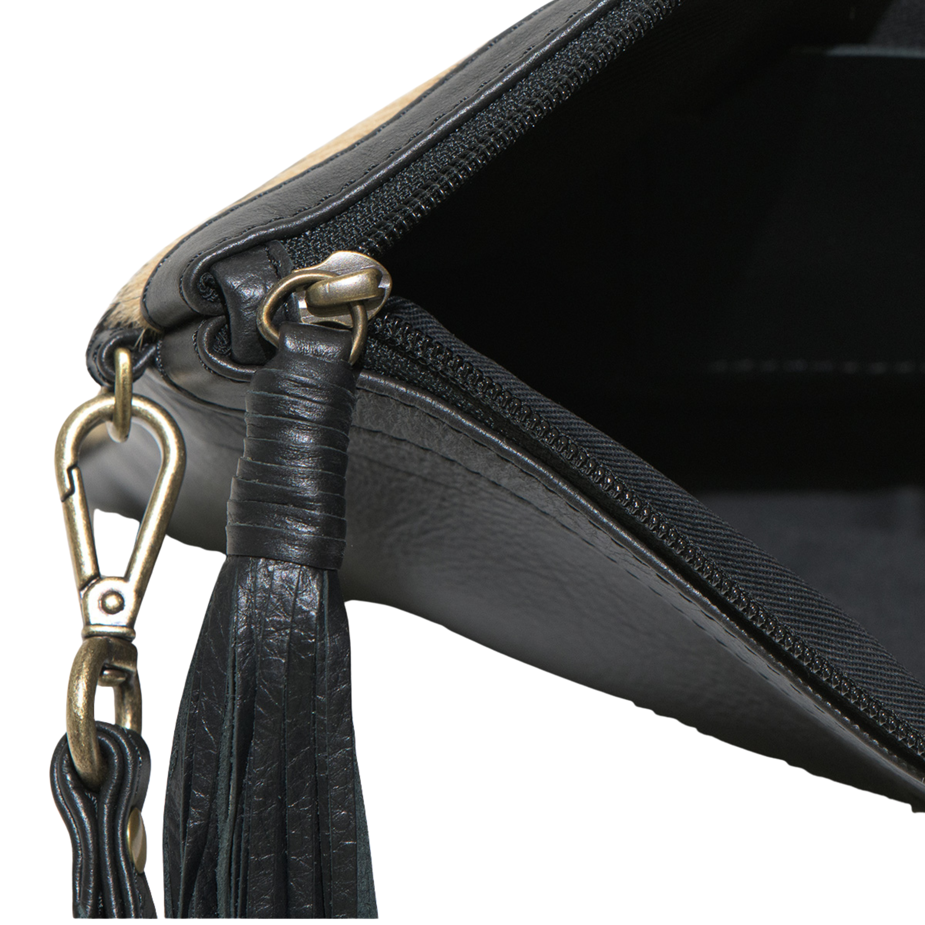 Zebra Skin Leather Clutch Slingbag - Natalie