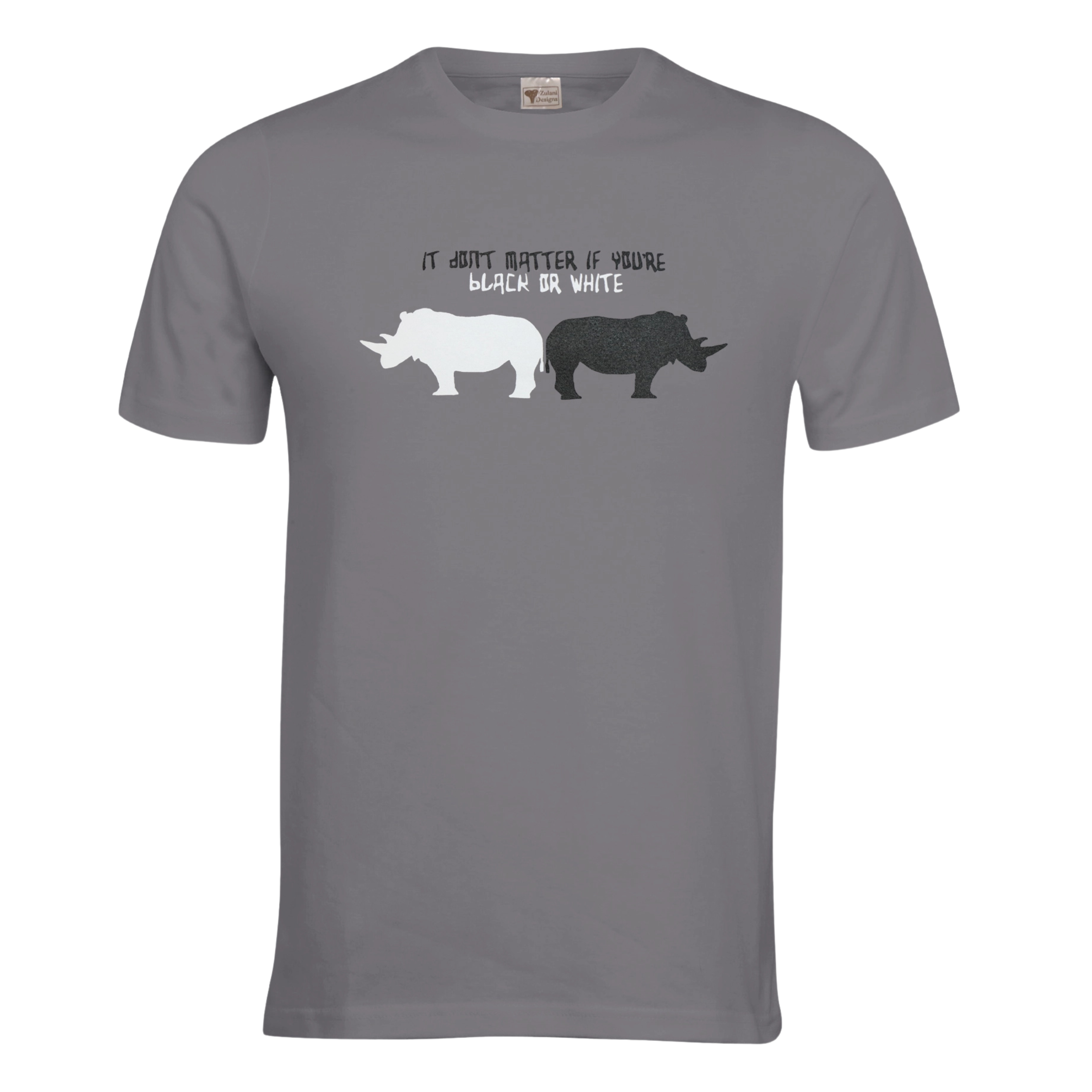 Black Or White: Grey Adult T-Shirt