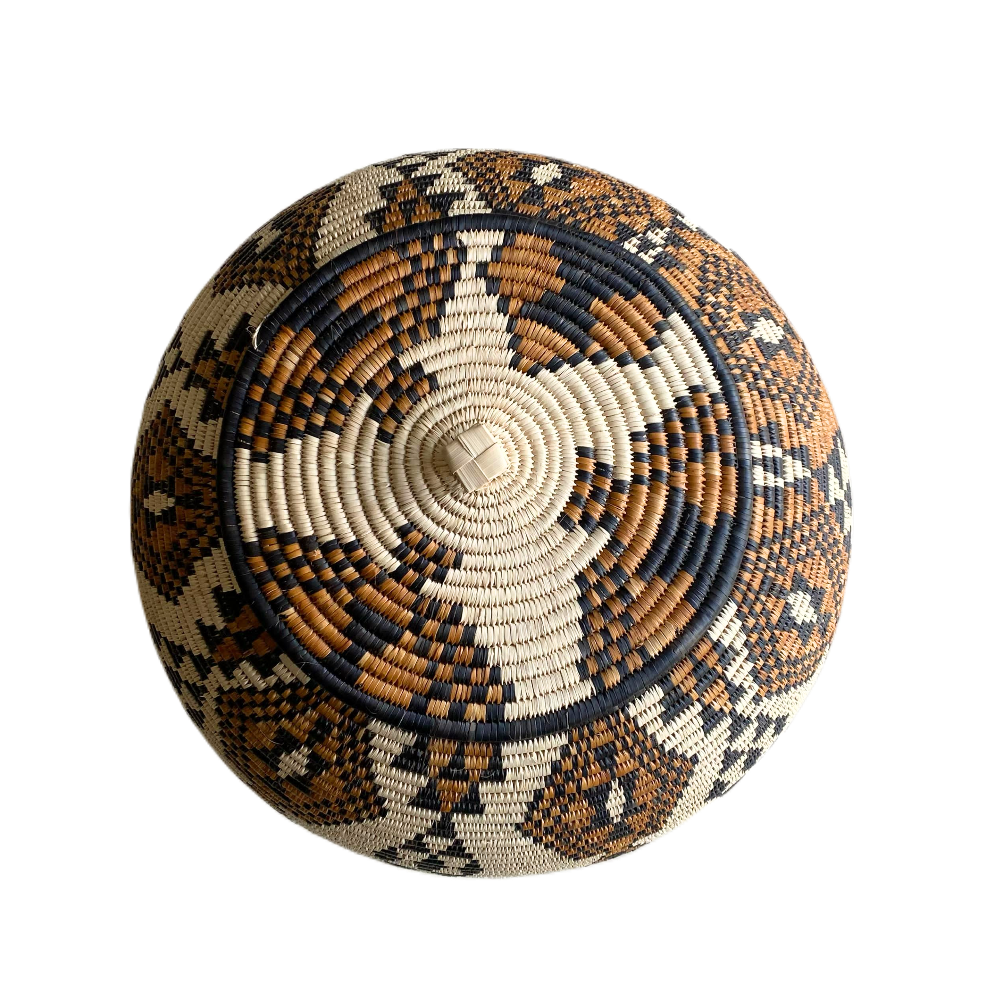 Hand Woven Two Tone Diamond Zulu Marriage Basket - Doncas