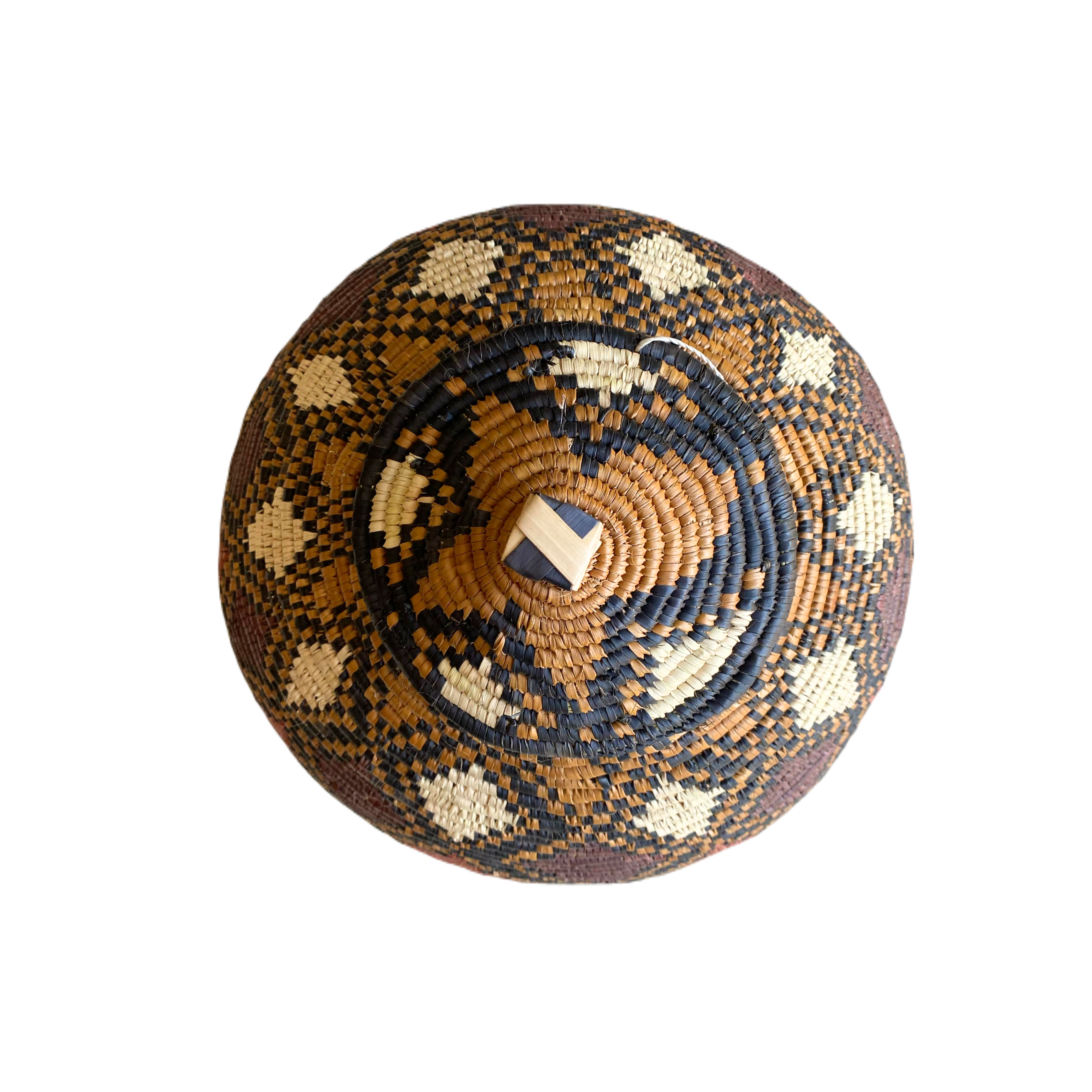 Hand Woven Diamonds Zulu Reed Basket - Londie