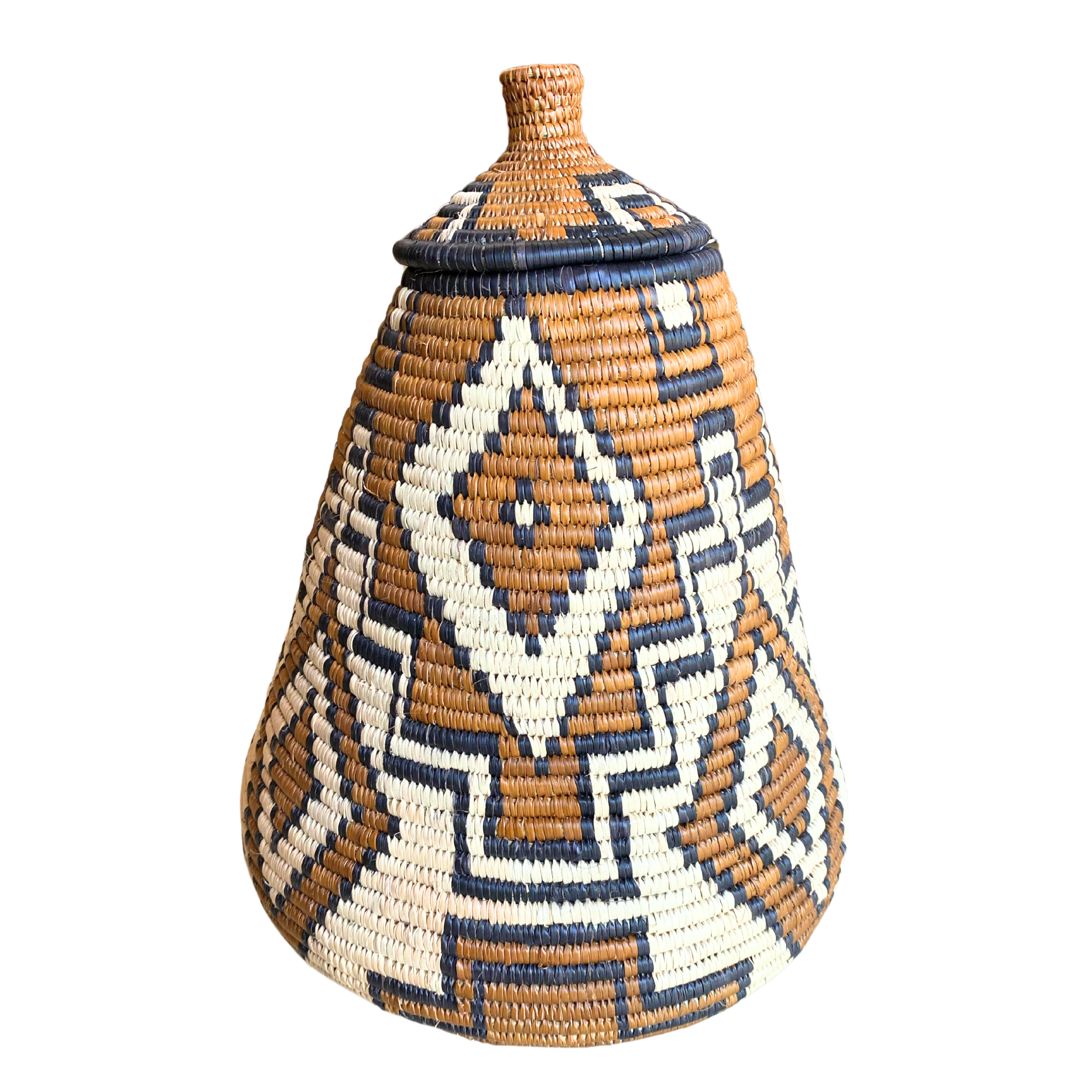 Small Hand Woven Shield Zulu Basket - Londeka