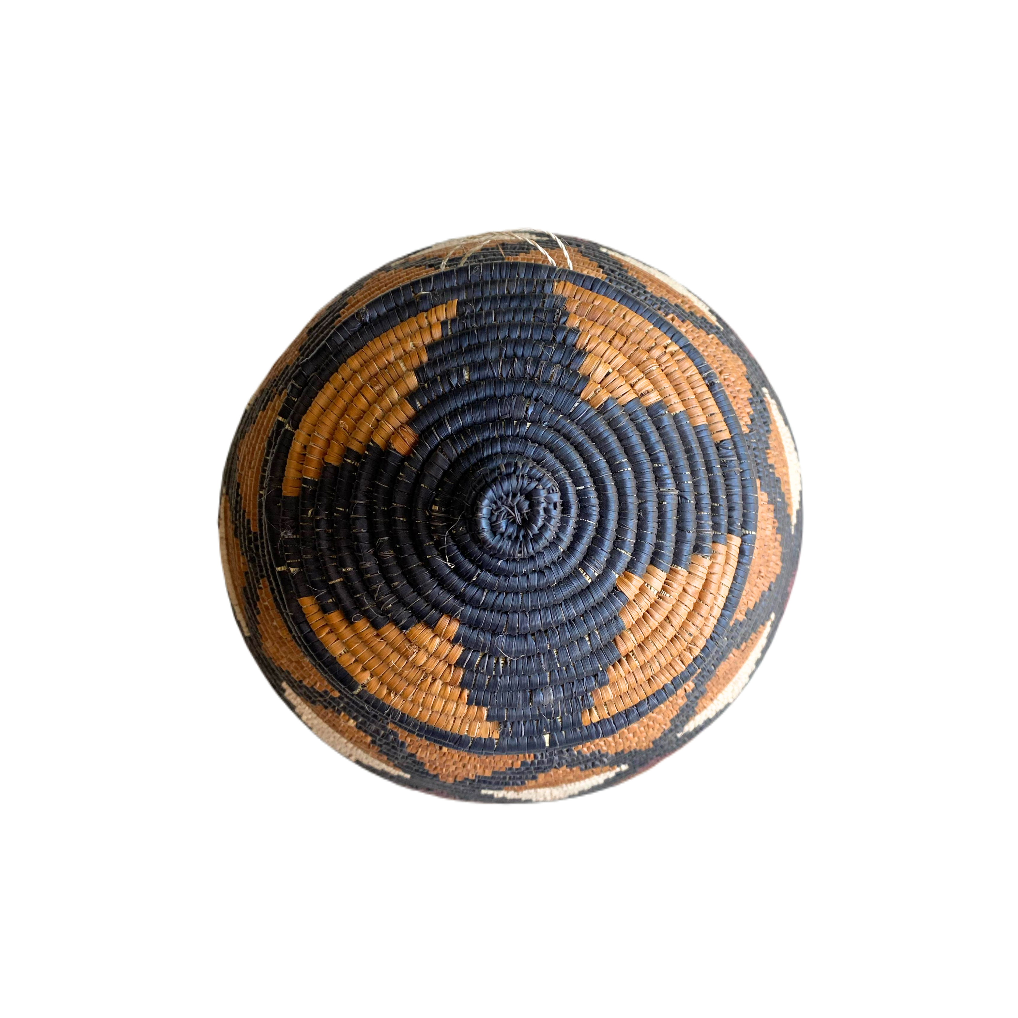 Hand Woven Diamond Basket (Burgundy; Cream; Brown & Black)