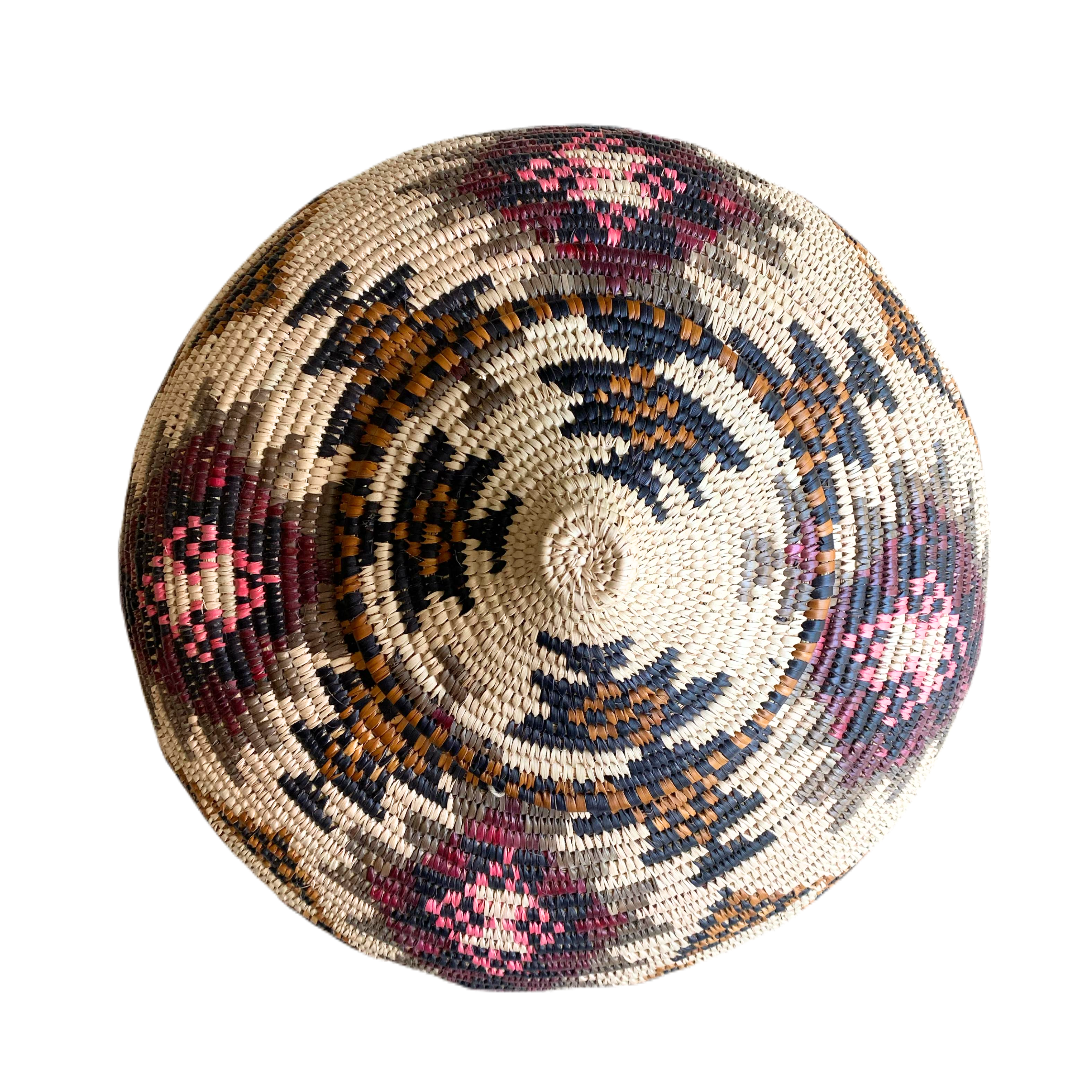 Zulu Hand Woven Reed Basket - The Pink Lady