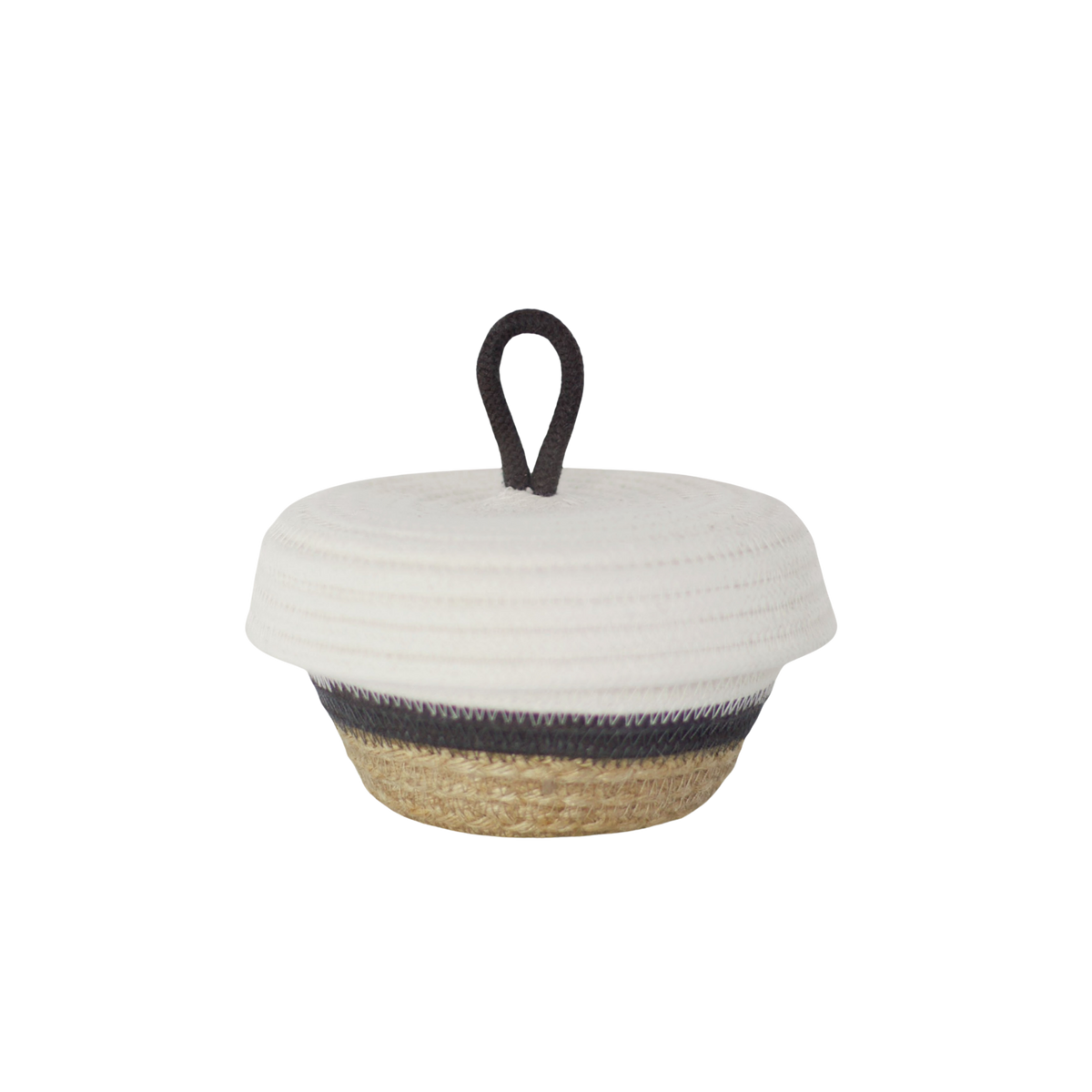 Cotton Woven Petite Lidded Basket (XS)