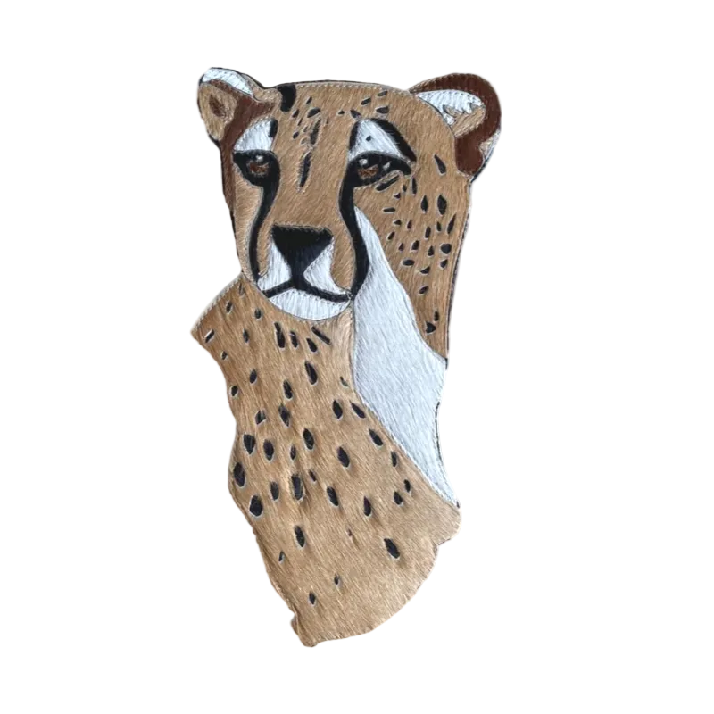 Mini Cut Out Cheetah- Wood Backed Wall Hanging