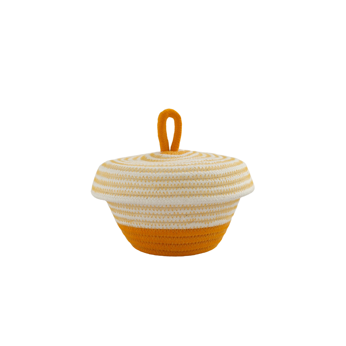 Cotton Woven Petite Lidded Basket (XS)