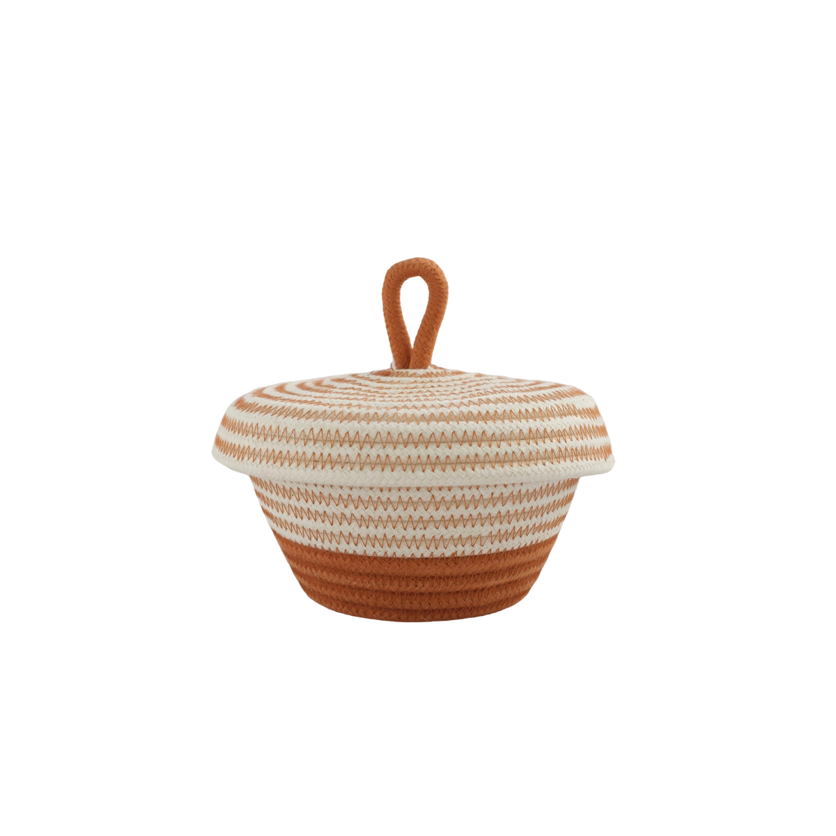 Cotton Woven Petite Lidded Basket (XS)