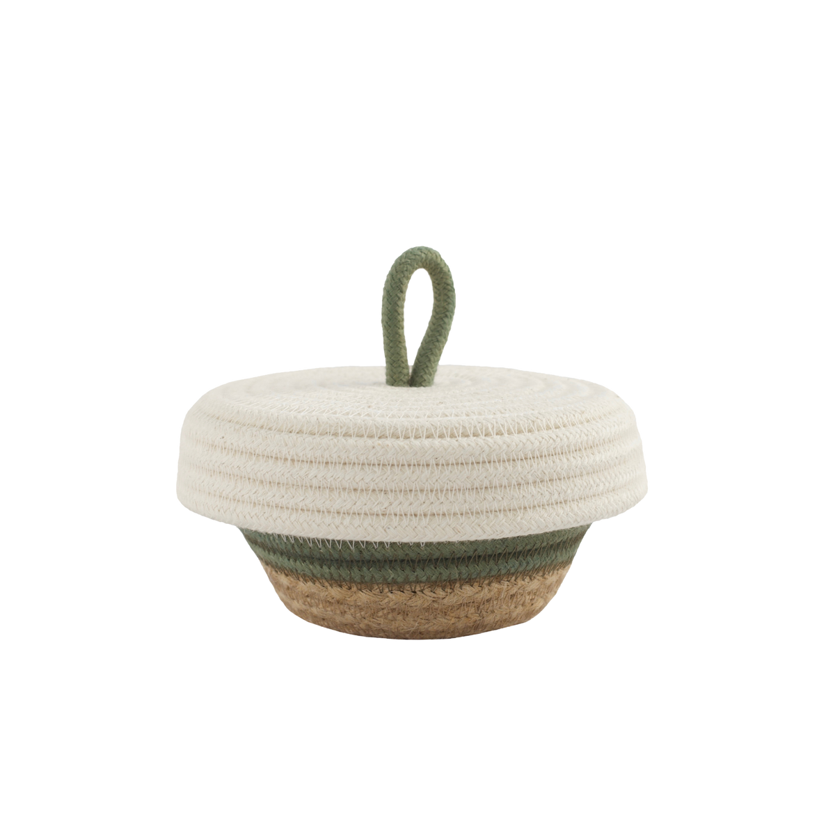 Cotton Woven Petite Lidded Basket (XS)