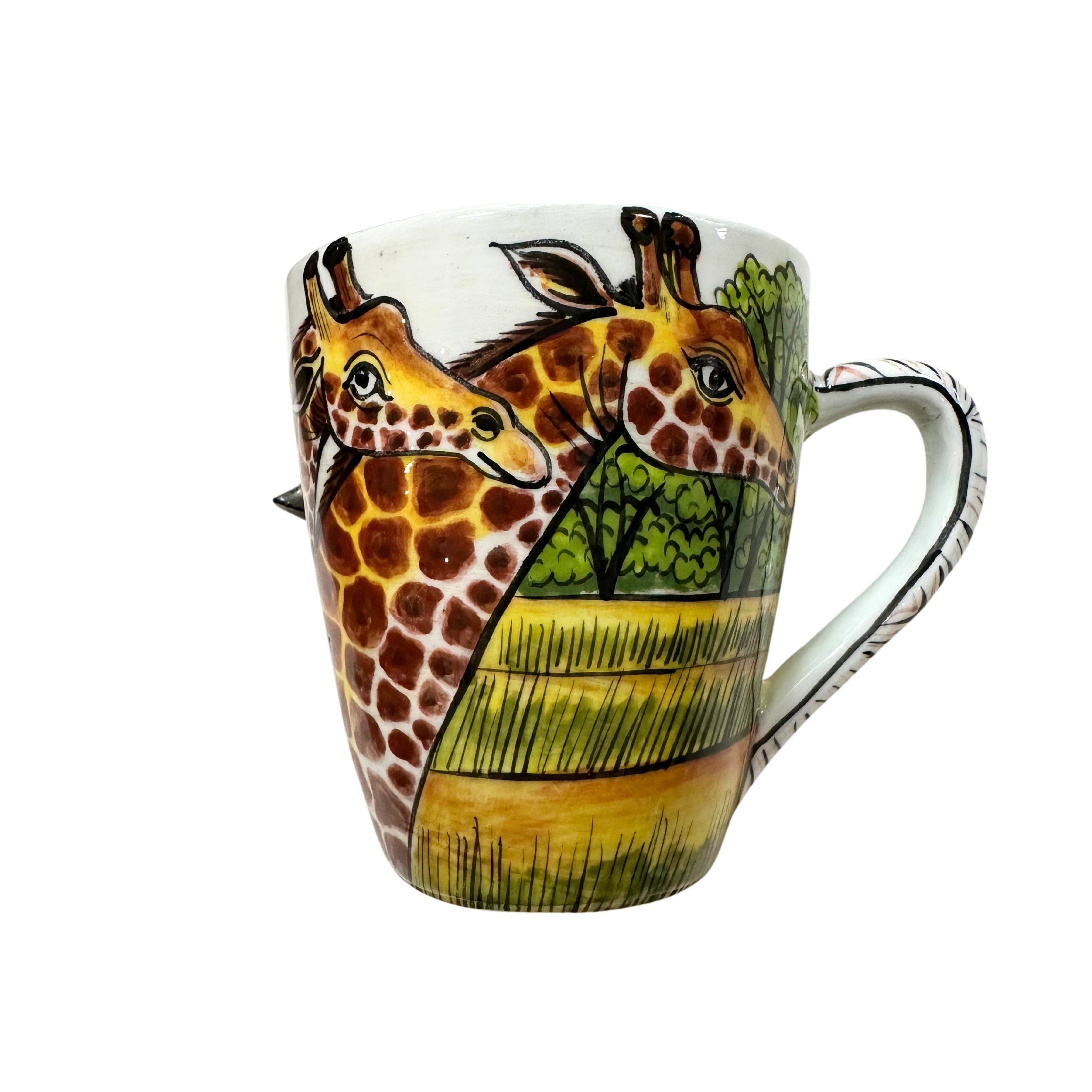 3D Hand Painted Ceramic Warthog Mug