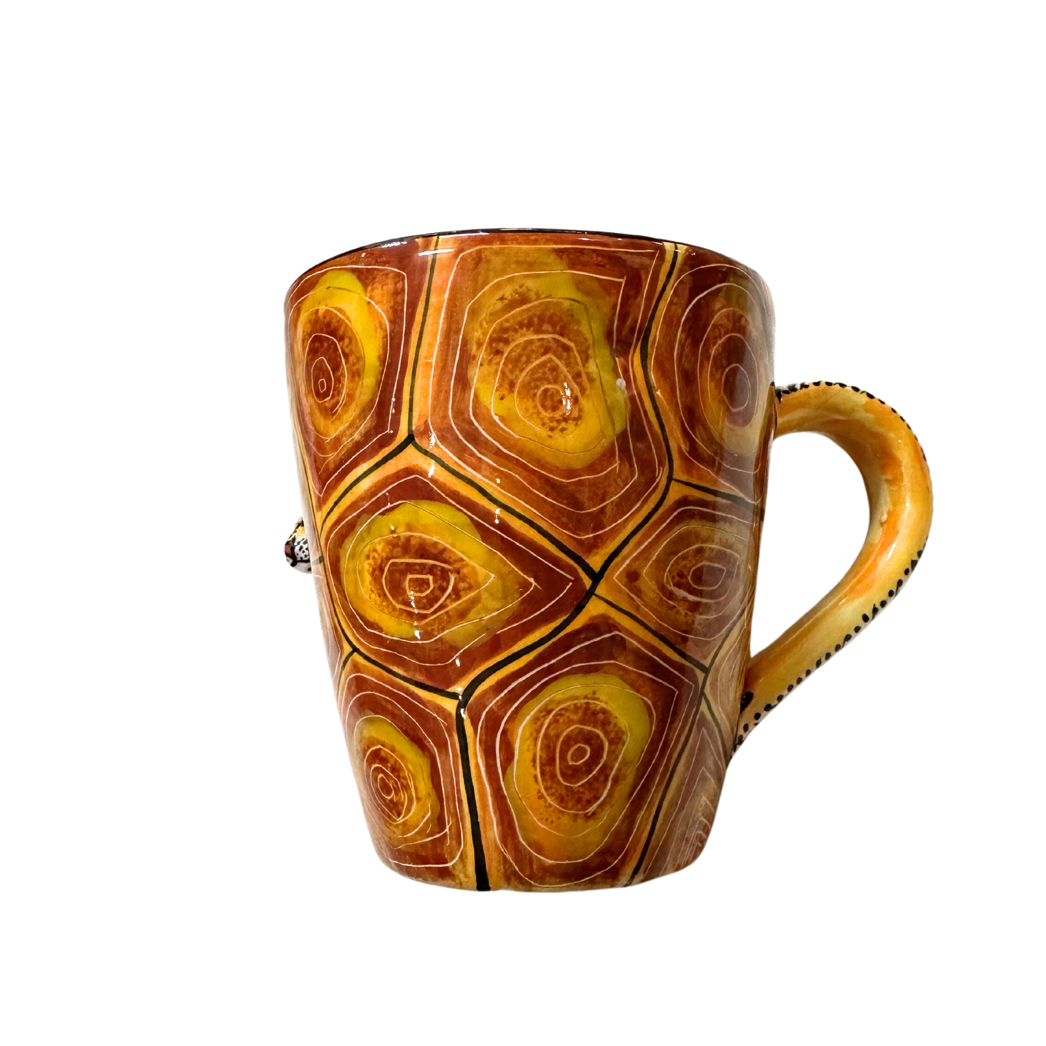 3D Hand Painted Ceramic Leopard Mug