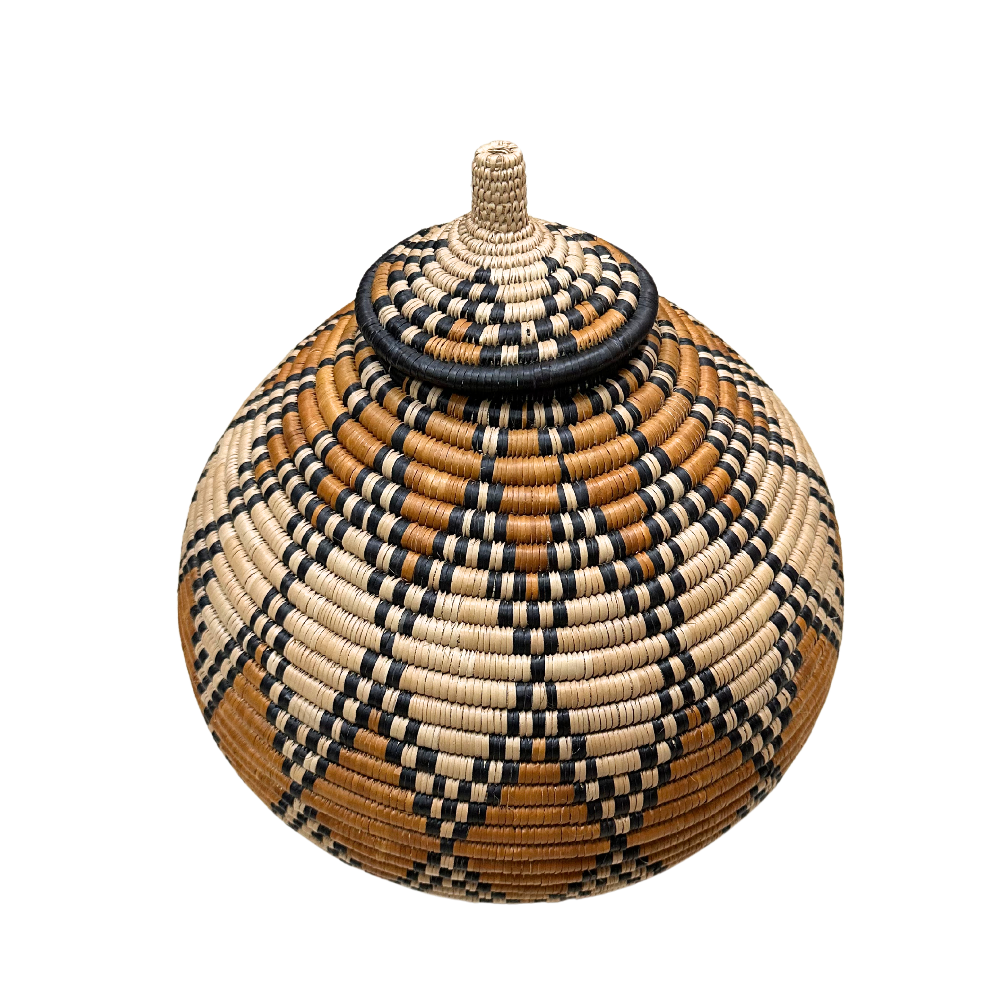 Hand Woven Diamond Zulu Marriage Basket - Sindy