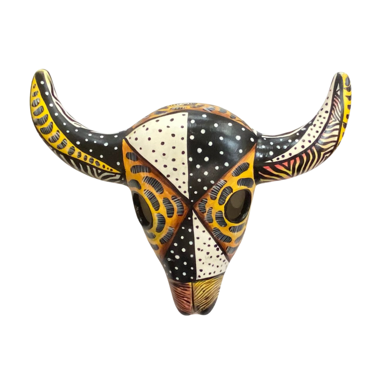 Colourful Painted Ceramic Skulls (Tribal)