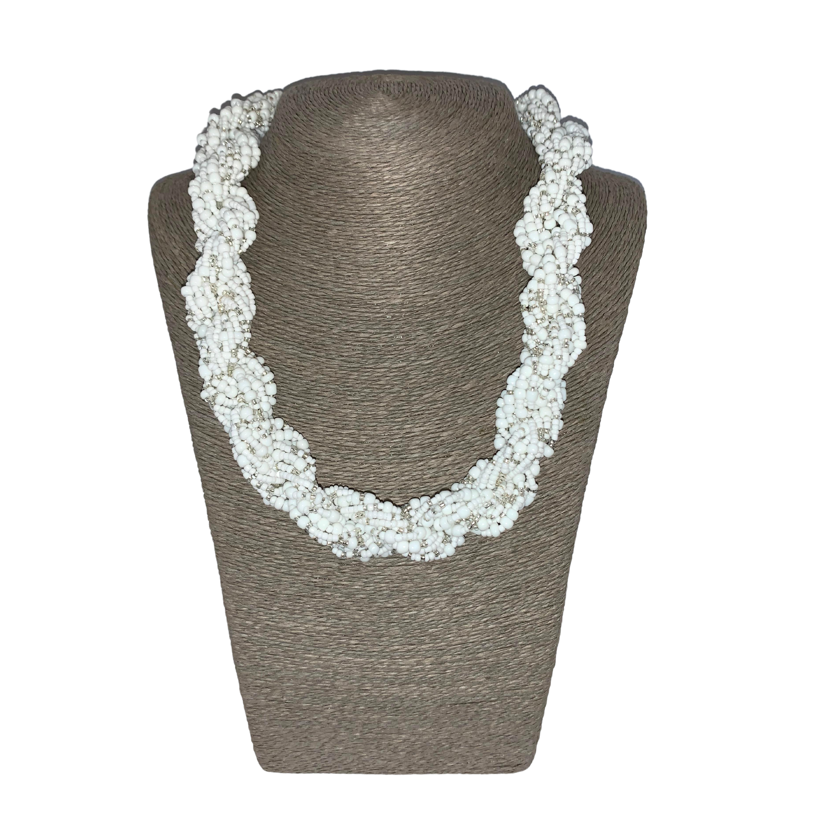 Twisted Zulu Hand Beaded Necklace